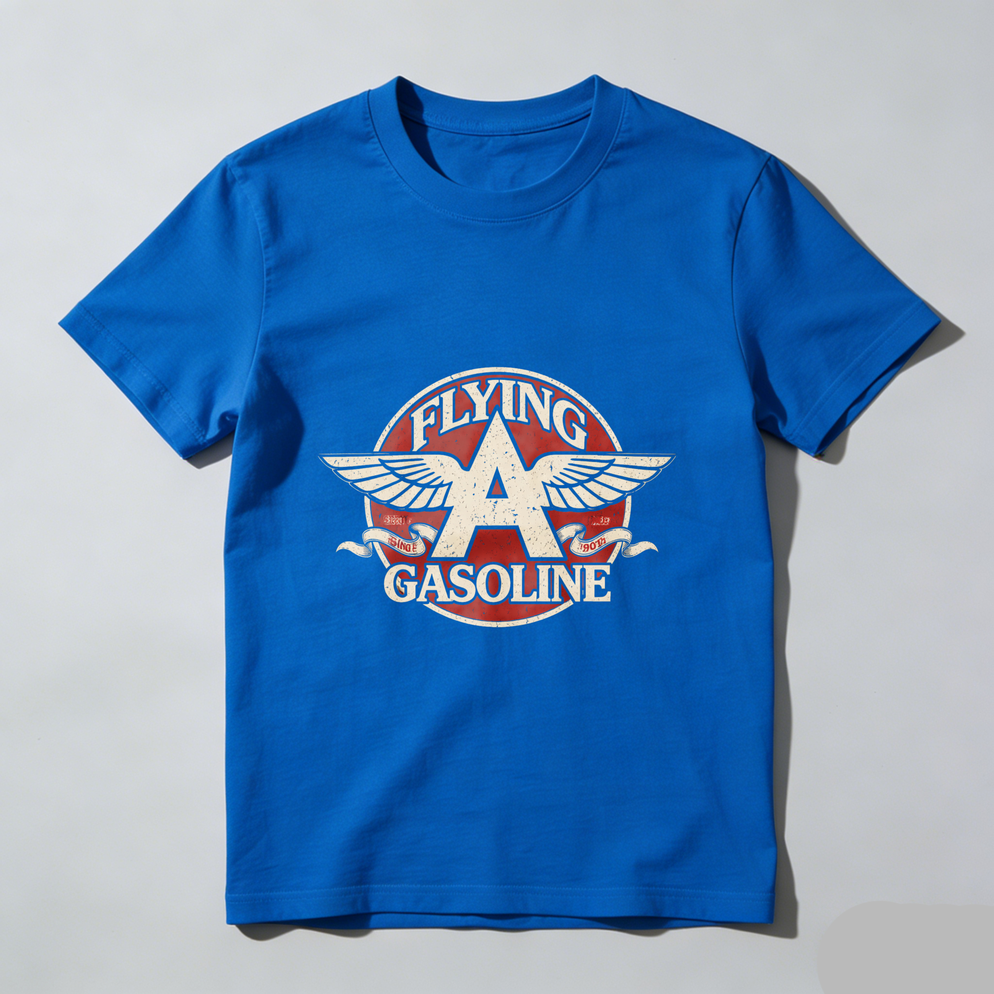 Flying A Gasoline Vintage Logo T Shirt Classic Aviator Design Black Cotton Men Women Unisex Apparel