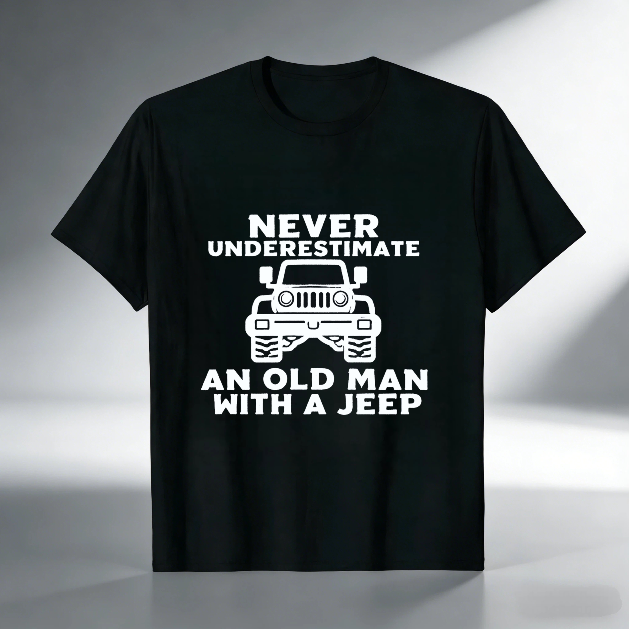 Never Underestimate An Old Man With A Jeep T Shirt