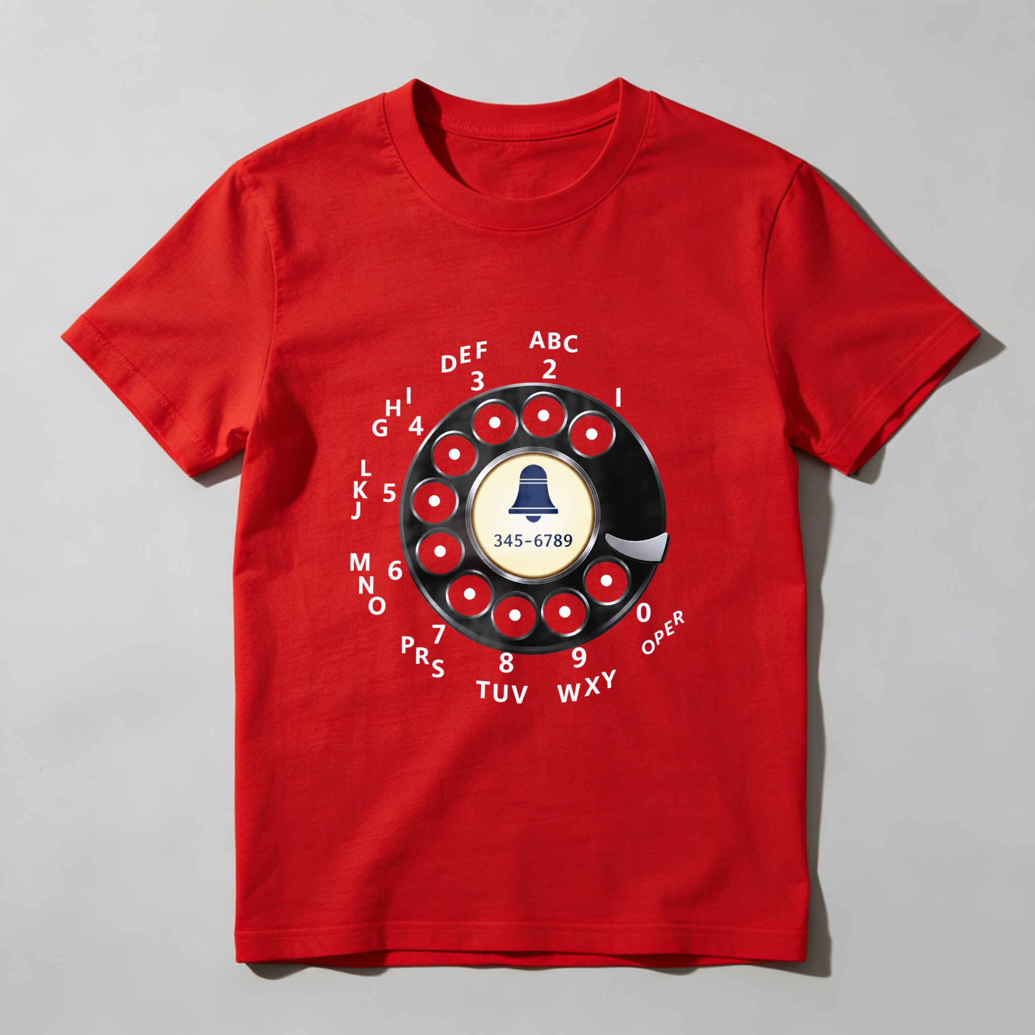 Retro Rotary Phone Dial T-Shirt Classic Vintage Telephone Design Made In Usa