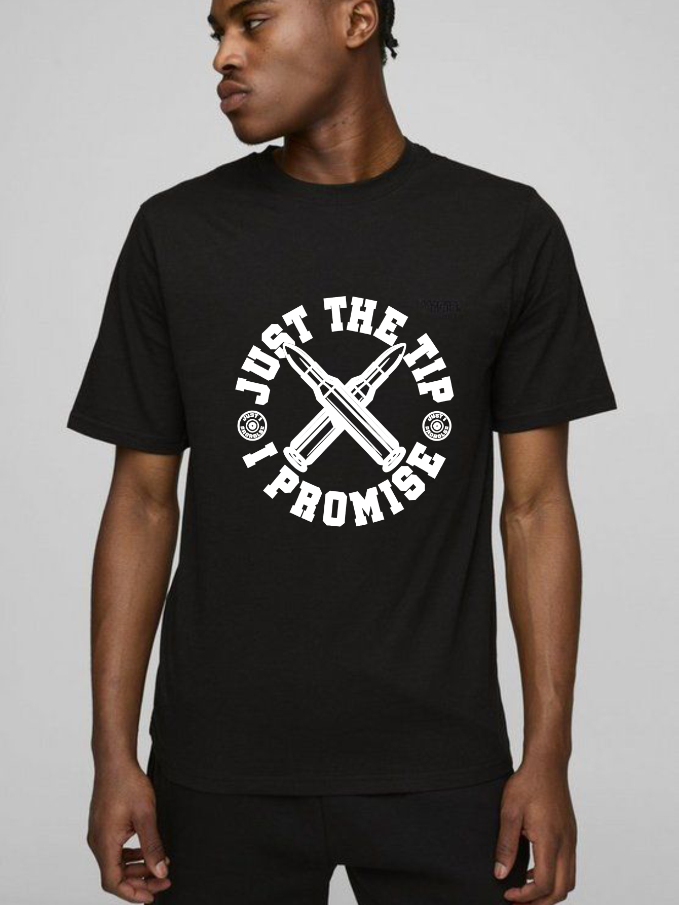 TEECURENT Just The Tip I Promise Pure Cotton Short Sleeve T Shirt-TeeCurent