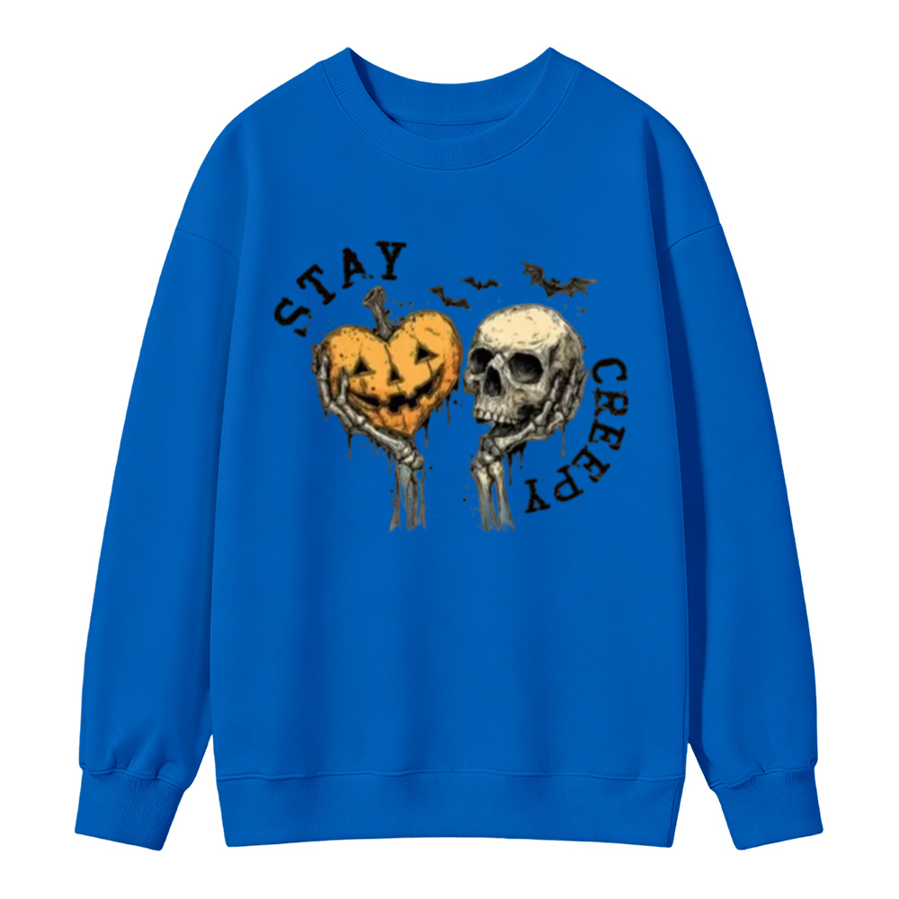 Skeleton Hand Hoodie, Retro Grunge Graphic Sweatshirts with Dripping Heart Design, Cotton Blend Halloween Tops, Fabric, Comfortable