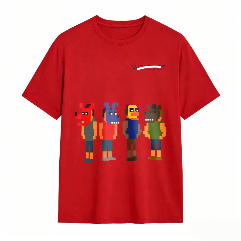 Pixel Art Characters With Text Welc Zot Unisex Classic T-shirt
