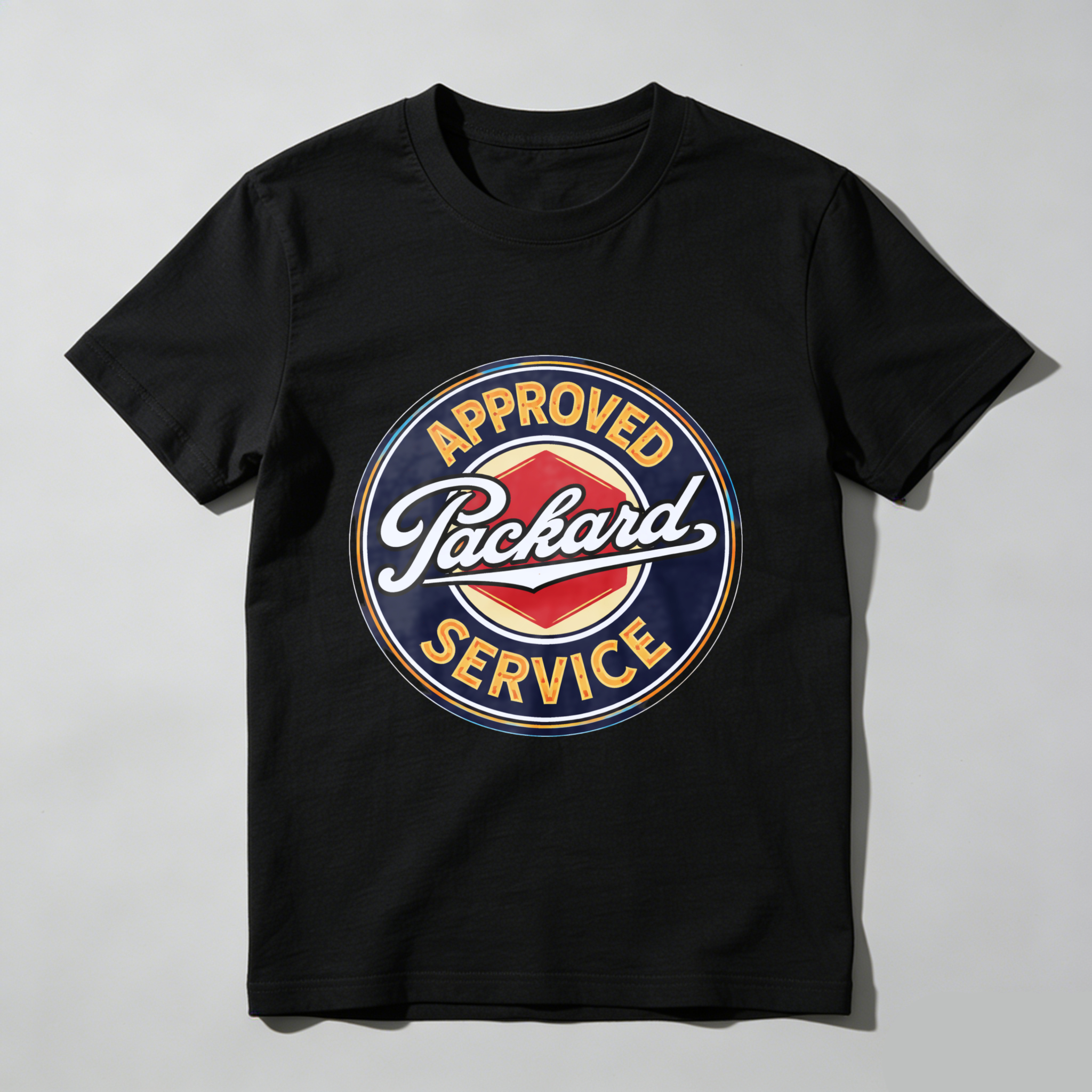Approved Packard Service Classic Logo T Shirt Men Women Vintage Automotive Design Black Cotton Tee