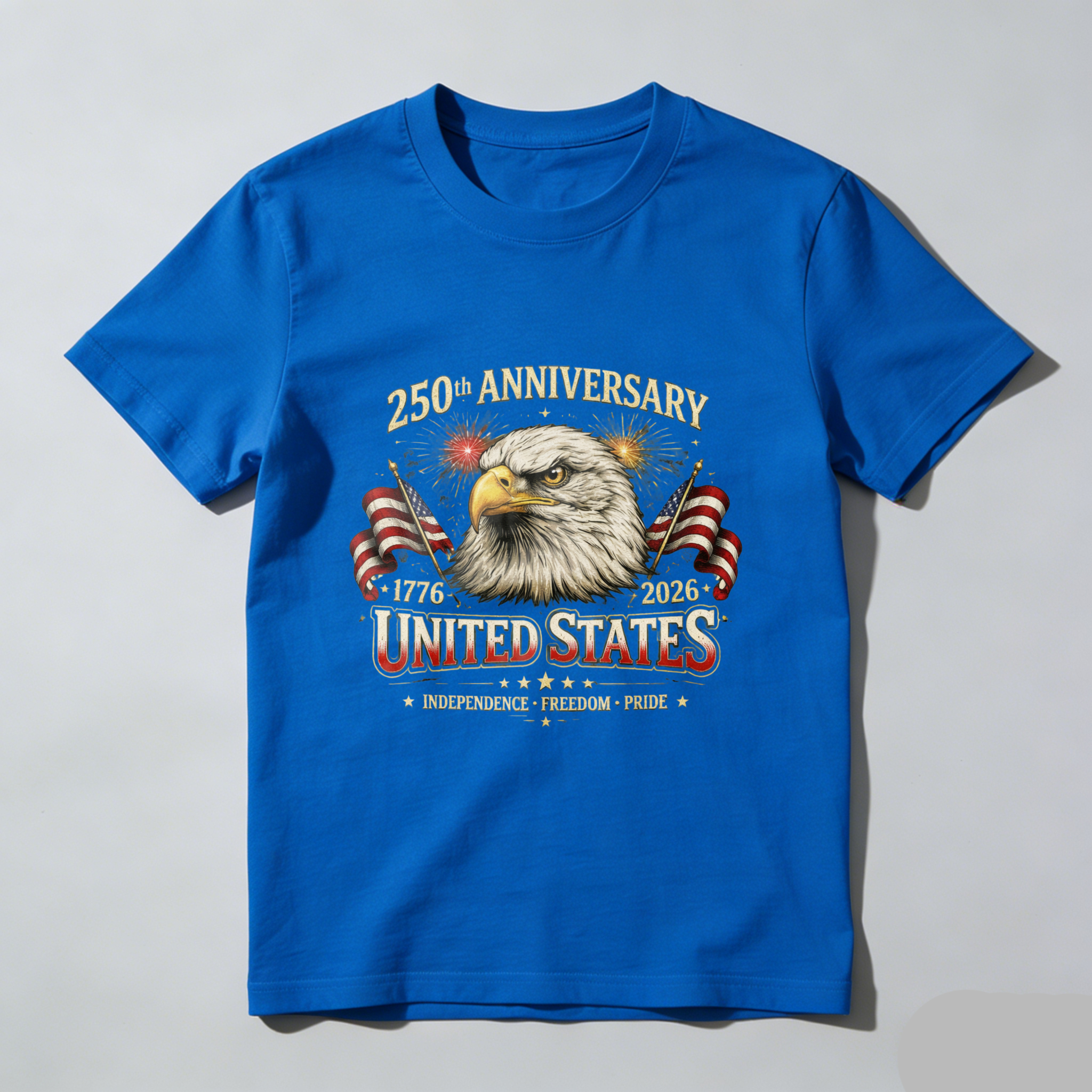 250th Anniversary United States Independence Freedom Pride Eagle American Flag T Shirt 1776 2026