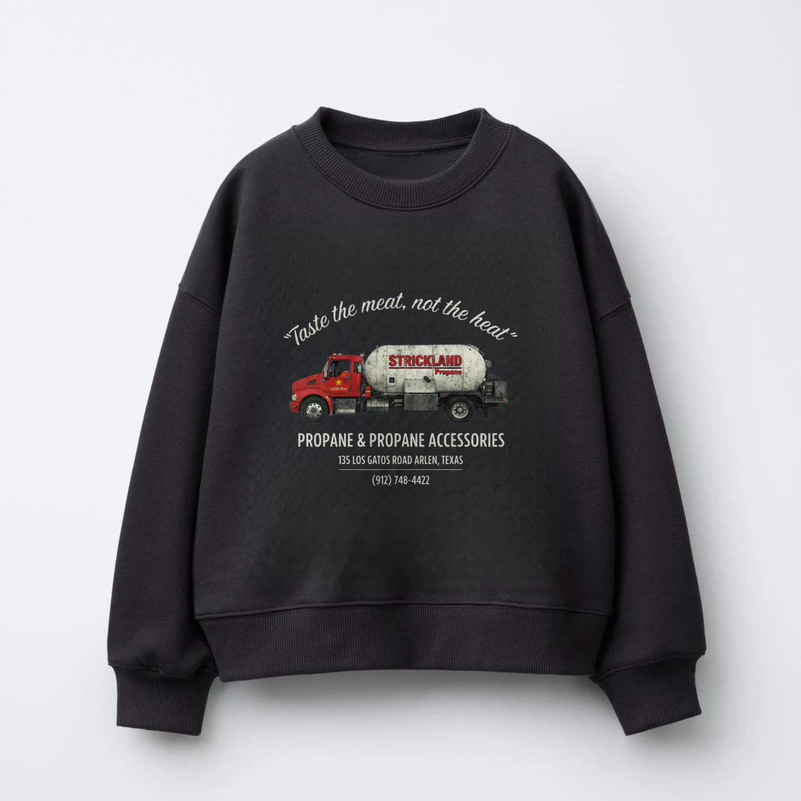 TEECURENT Stockland Propane And Accessories Sweatshirt With Truck Graphic And Texas Address For Grilling Enthusiasts