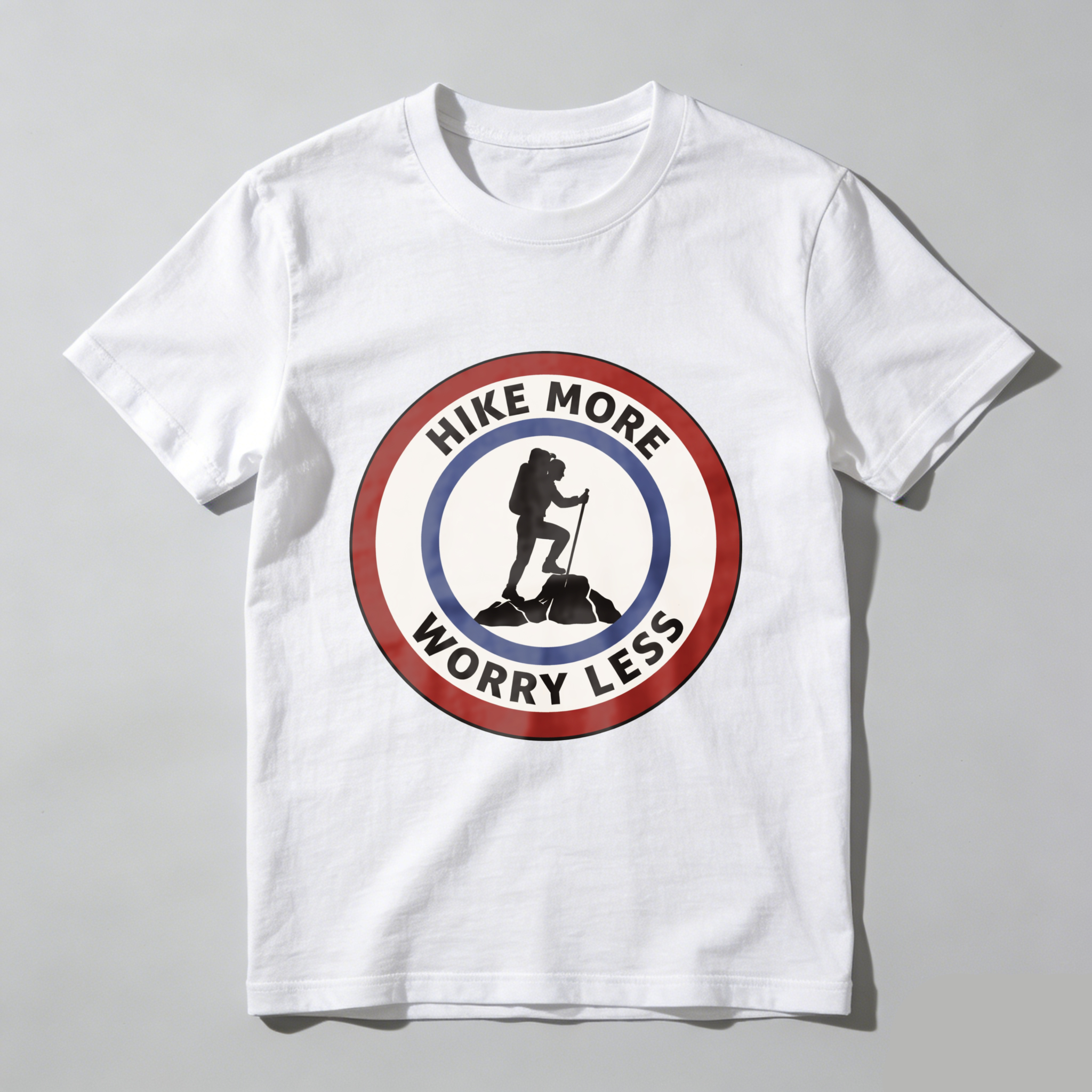 TEECURENT Hike More Worry Less Outdoor Adventure T Shirt For Hiking Enthusiasts And Nature Lovers WOMEN