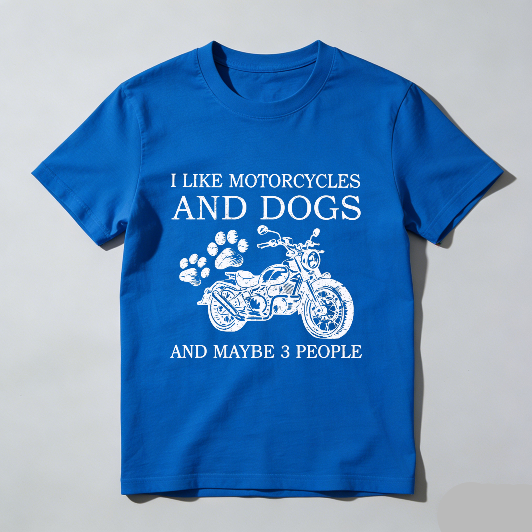 I Like Motorcycles And Dogs And Maybe 3 People T Shirt For Motorcycle Enthusiasts And Dog Lovers