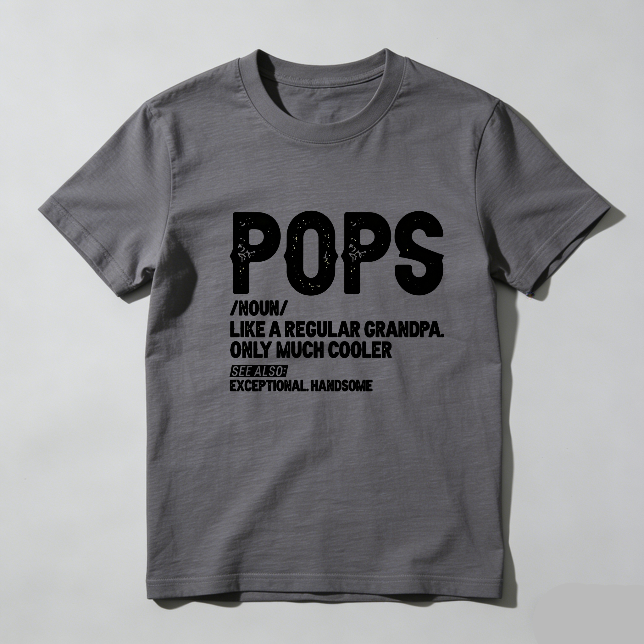 TEECURENT Pops Definition Exceptional Handsome Pure Cotton Short Sleeve T-Shirt-TeeCurent