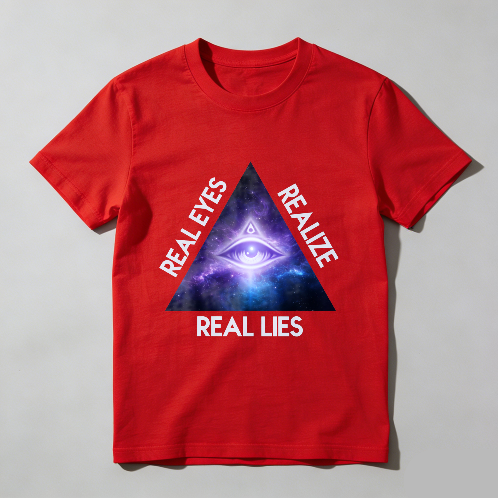 TEECURENT  Real Eyes Realize Real Lies Pyramid Eye Galaxy TEECURENT