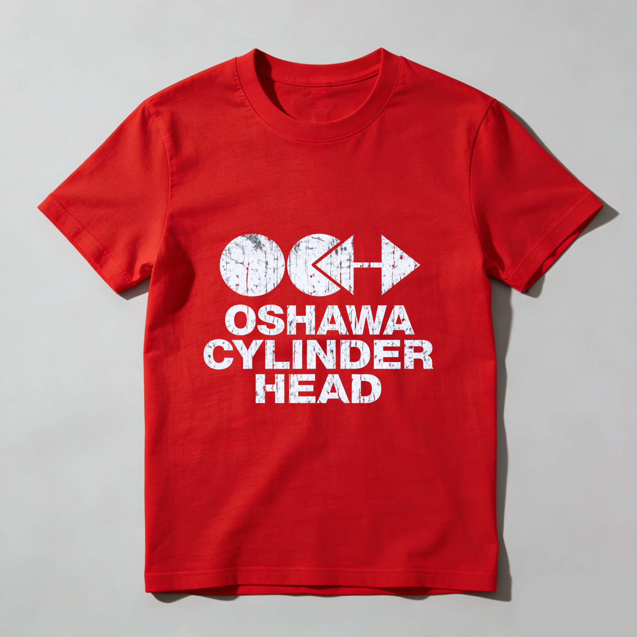 Oshawa Cylinder Head Logo T Shirt Black Men Women Unisex Casual Streetwear Top