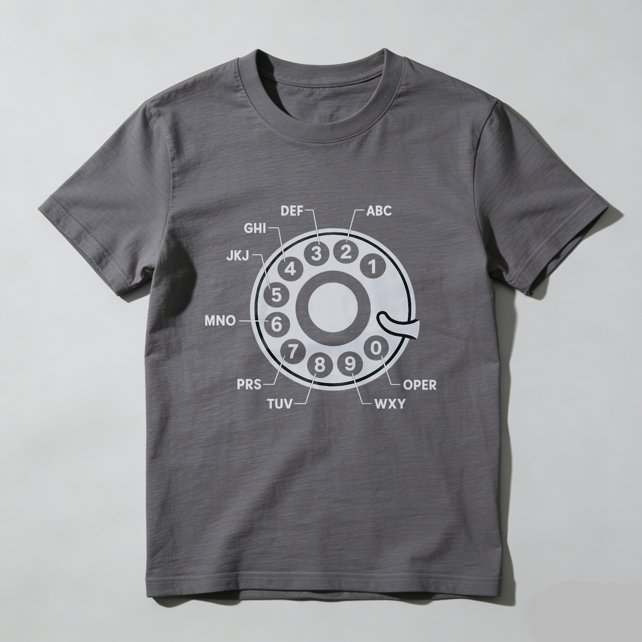 Retro Telephone Dial Design T Shirt Made In Usa Classic Black Graphic Tee For Men And Women Vintage Communication Style Apparel