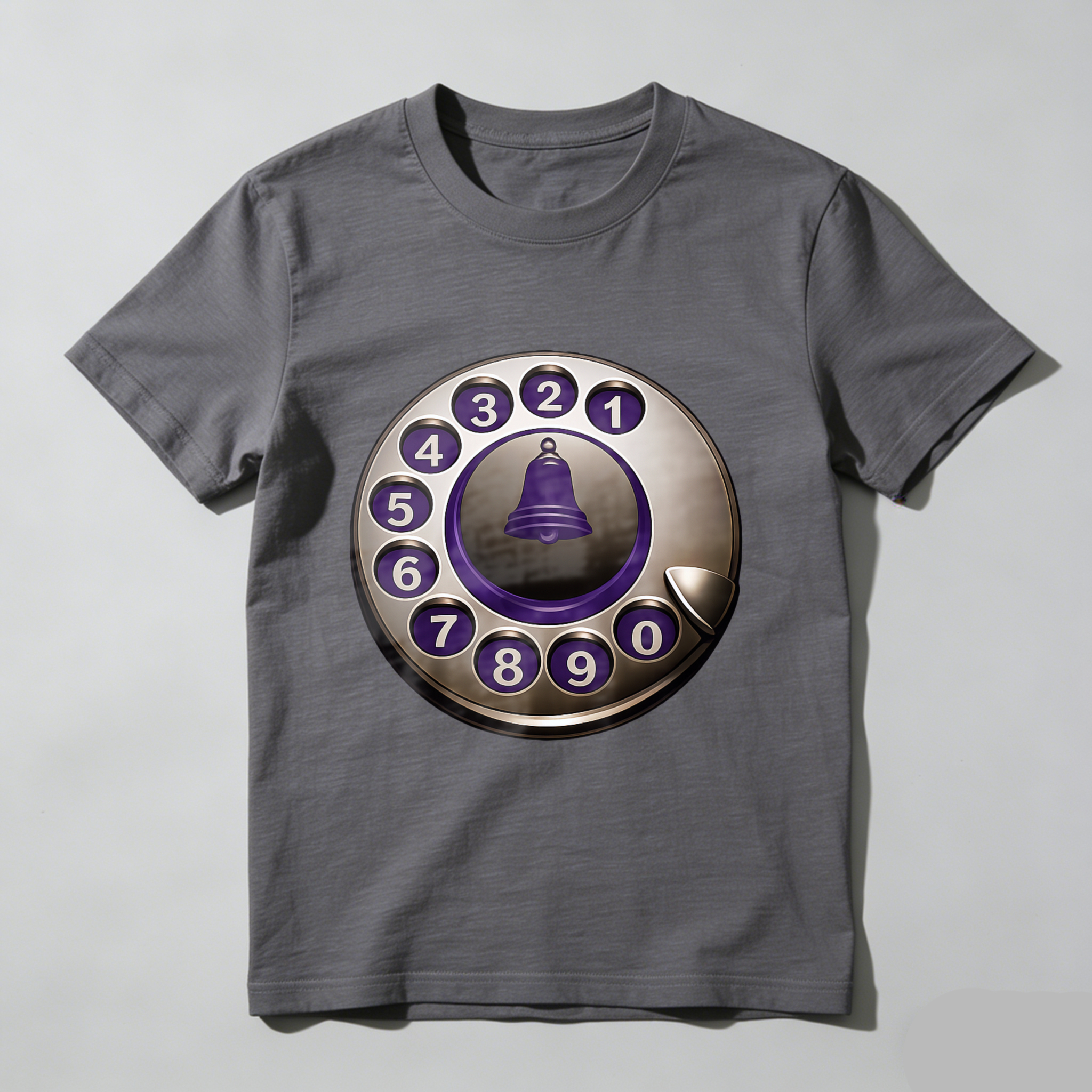 Retro Telephone Dial Design T Shirt Made In Usa