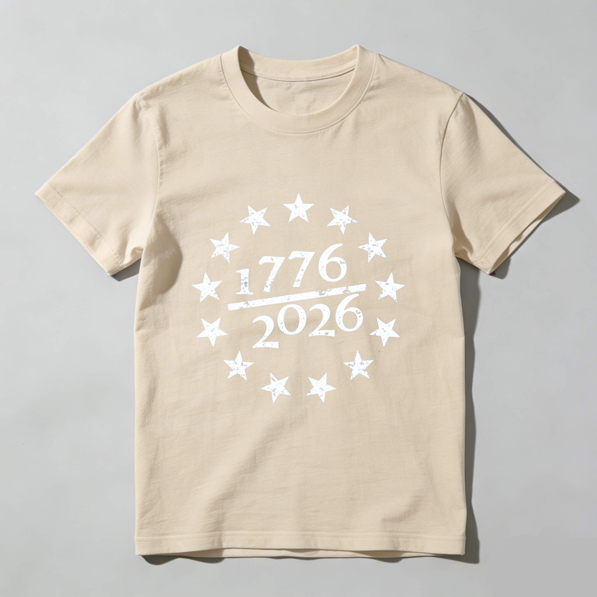 1776 To 2026 Independence Day Celebration T-Shirt American Patriotic Stars Design Black Shirt
