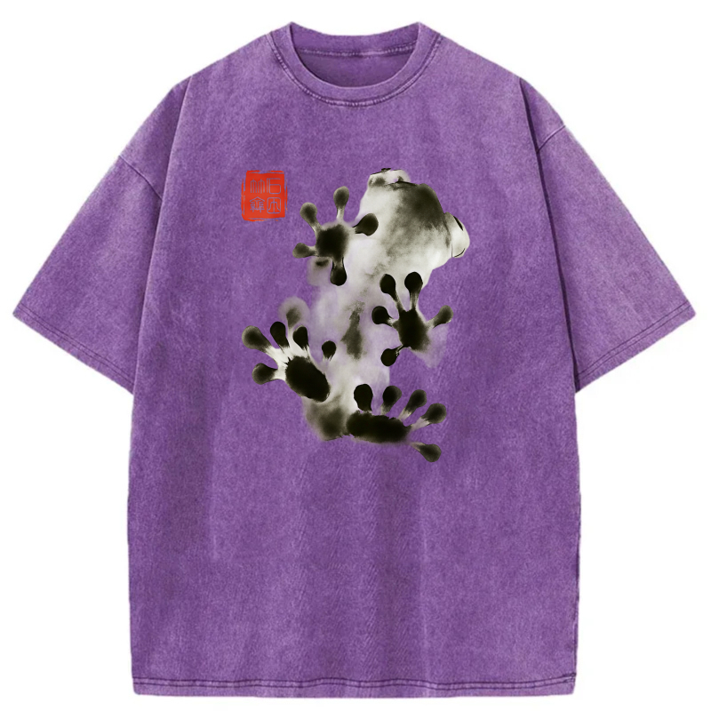 Ink Blot Art With Red Seal tshirt 100% cotton