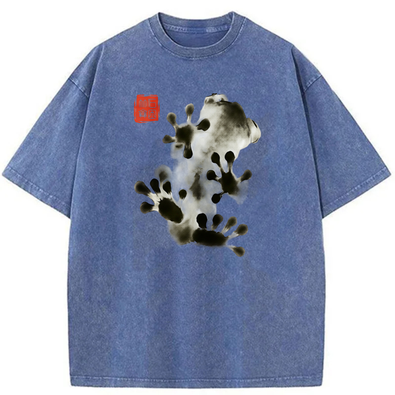 Ink Blot Art With Red Seal tshirt 100% cotton