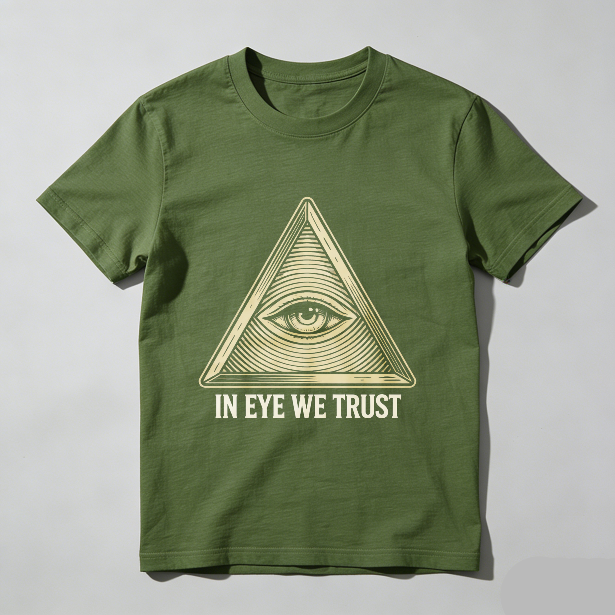TEECURENT  All Seeing Eye Pyramid Symbol In Eye We Trust TEECURENT