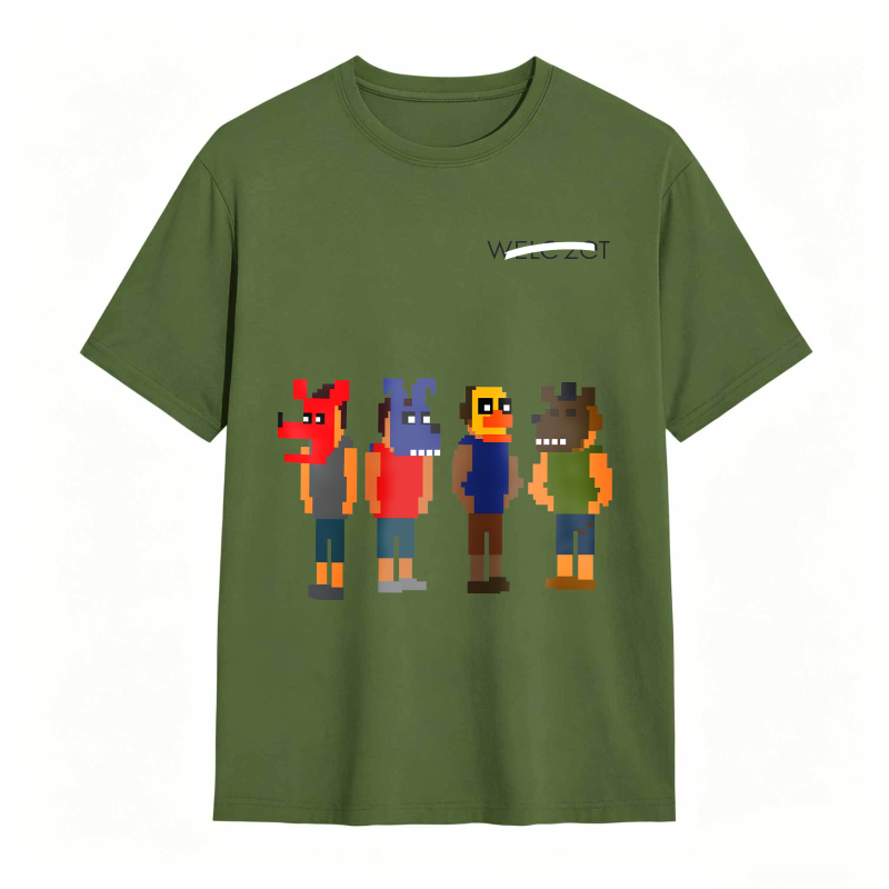 Pixel Art Characters With Text Welc Zot Unisex Classic T-shirt