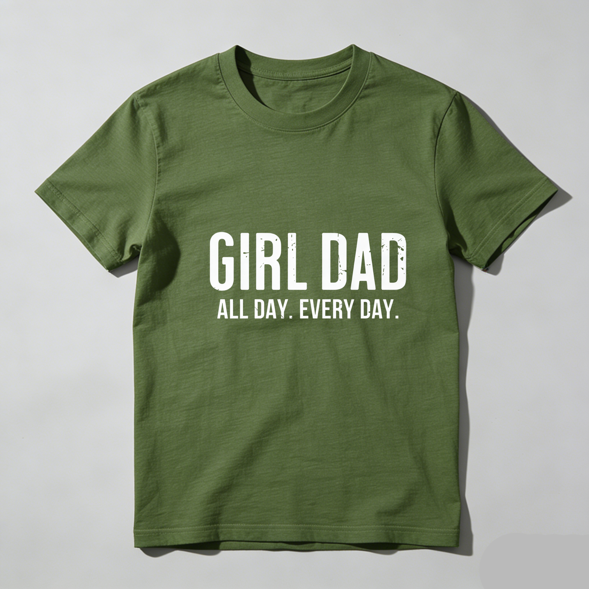 TEECURENT Girl Dad All Day Every Day Pure Cotton Short Sleeve T-Shirt-TeeCurent
