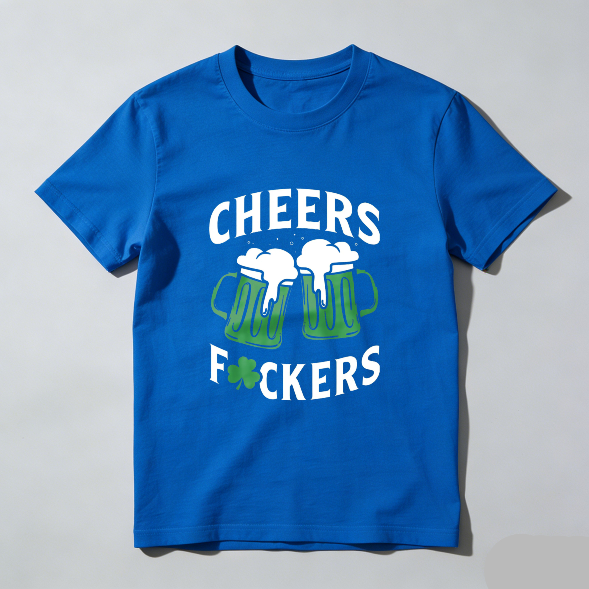 TEECURENT Cheers Beer Mugs Clover Fockers tshirt 100% cotton