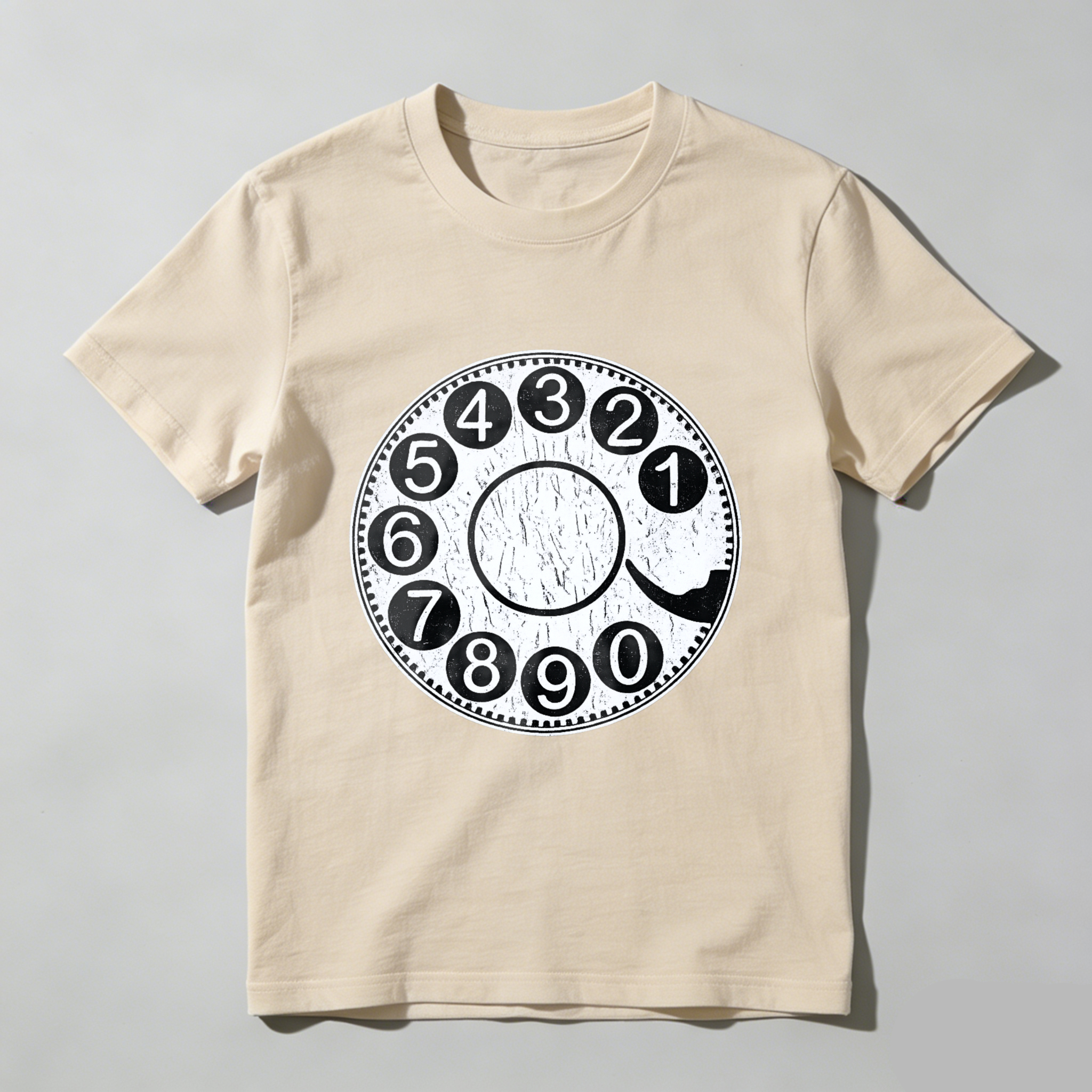 Vintage Rotary Dial Phone T-Shirt Made In Usa Retro Telephone Design Black Cotton Shirt Unisex Classic Style Gift For Tech Enthusiasts