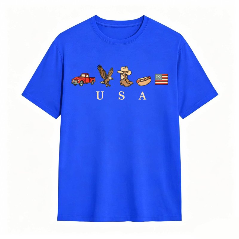 USA Icons Comfort Colors 4th Of July Graphic Tee