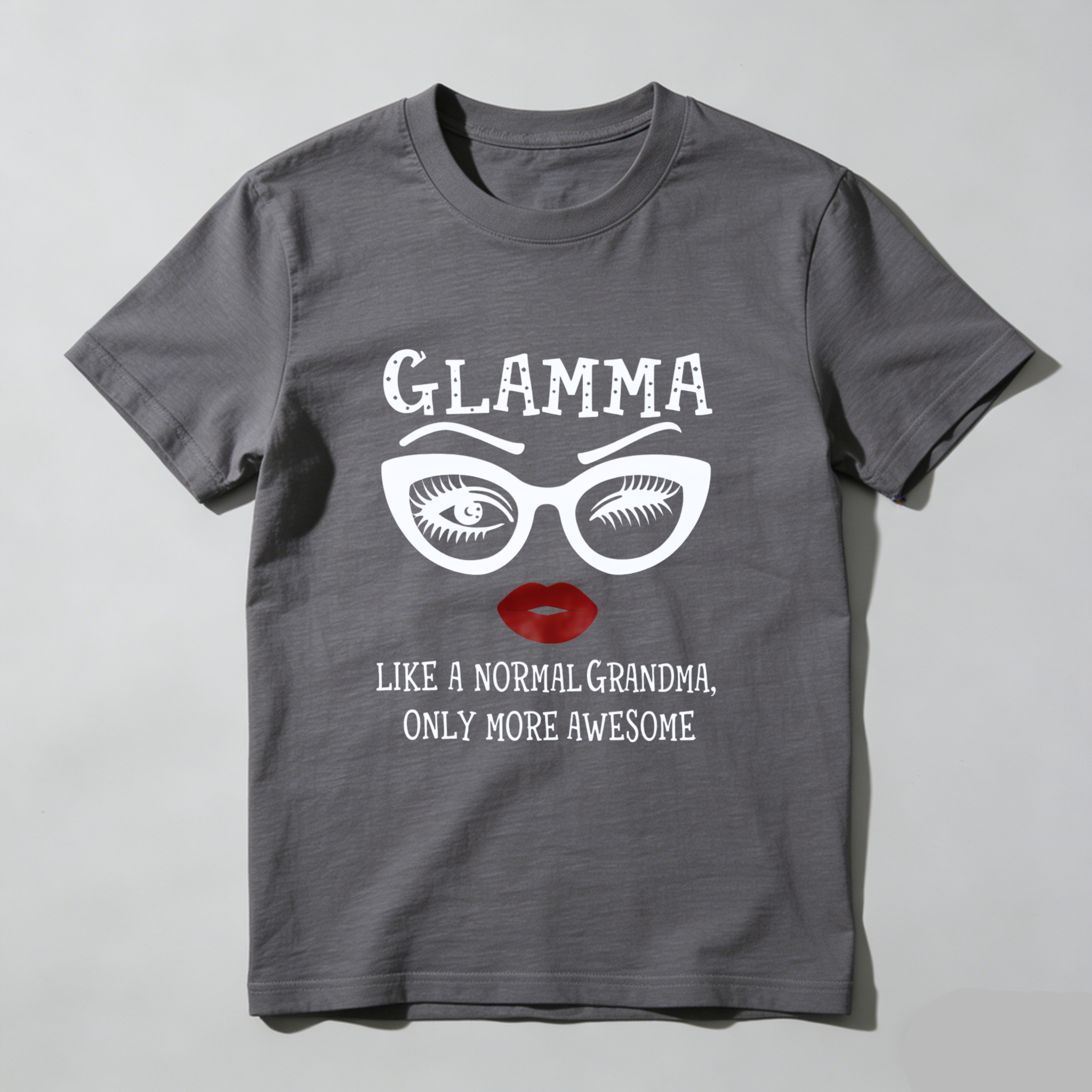 TEECURENT Glamma Like A Normal Grandma Only More Awesome T Shirt WOMEN