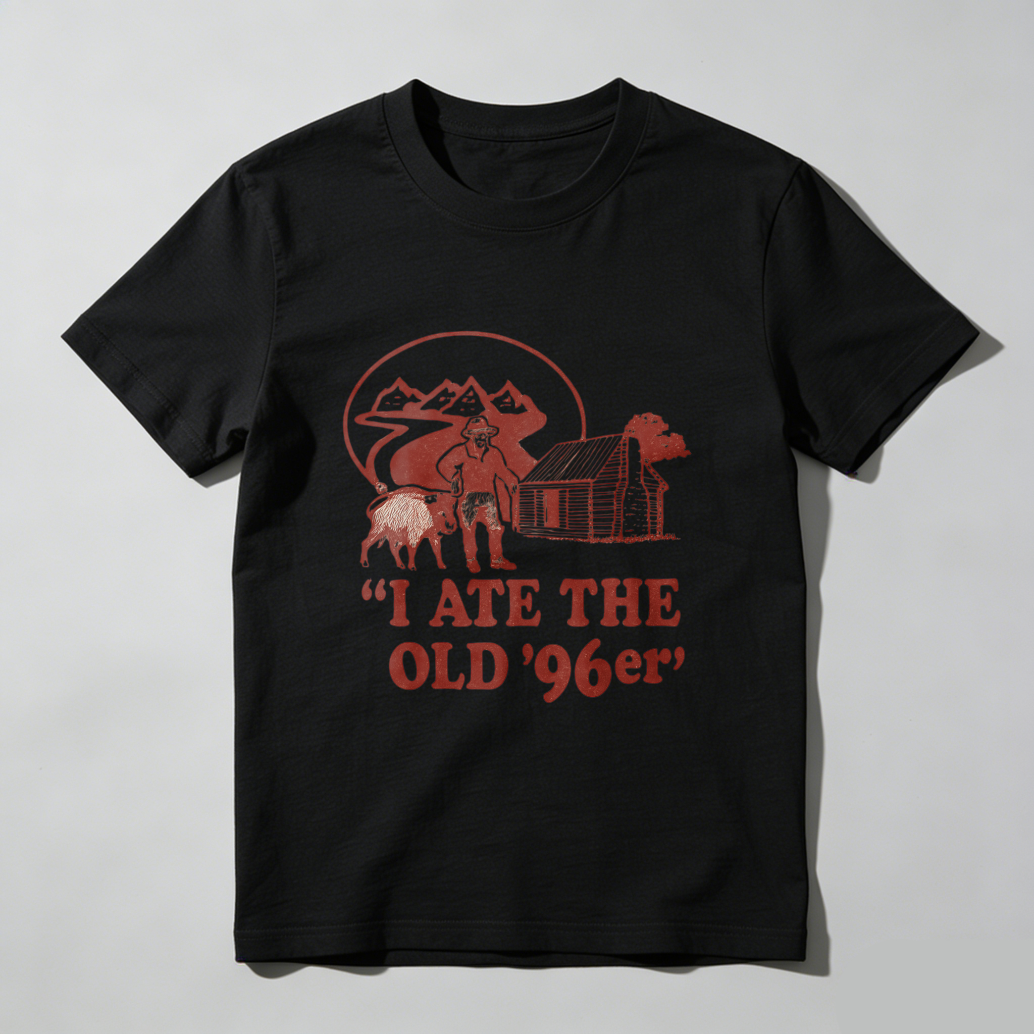 TEECURENT I Ate The Old 96er Mountain Cabin Cowboy T Shirt