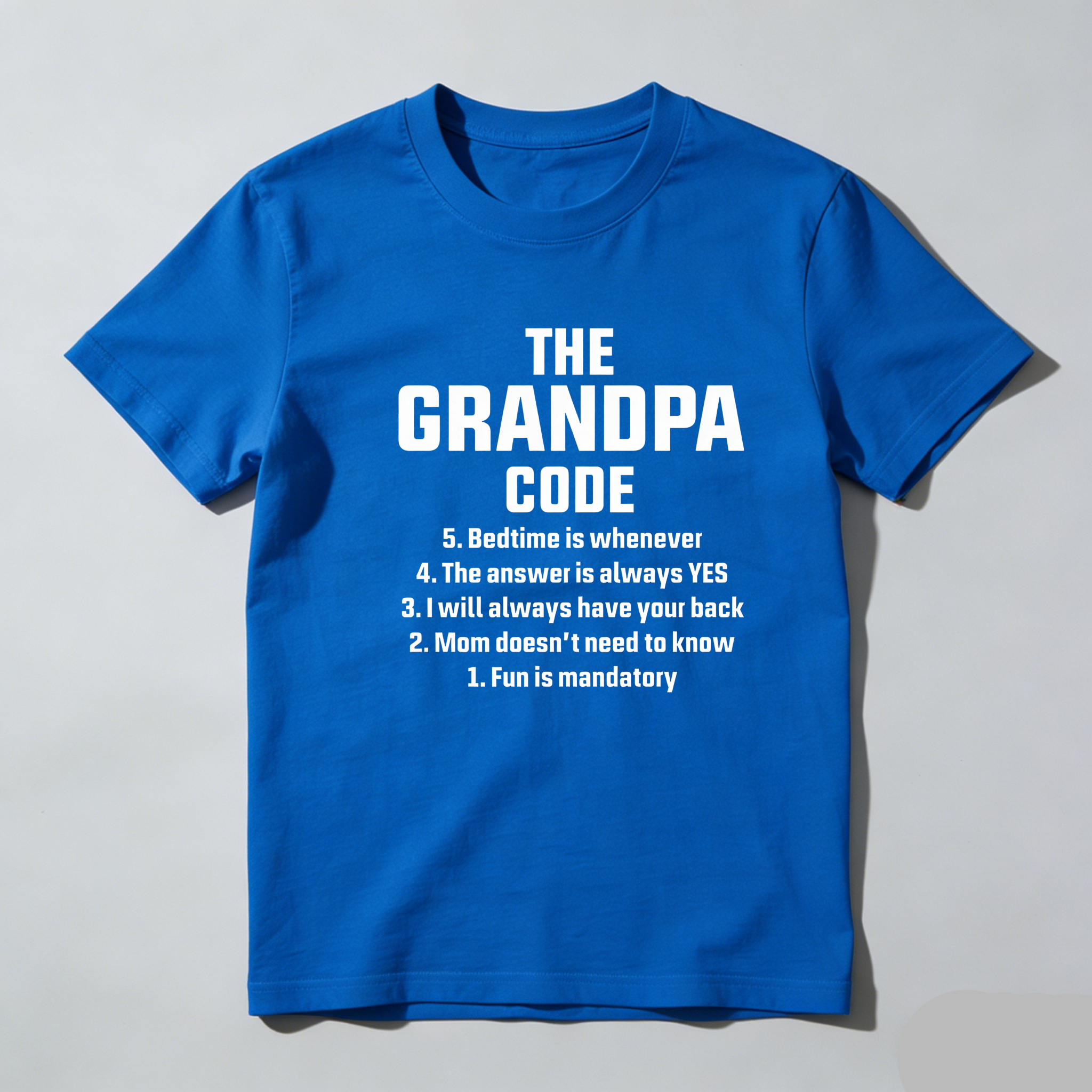 TEECURENT The Grandpa Code Fun Mandatory Yes Always Pure Cotton Short Sleeve T-Shirt-TeeCurent