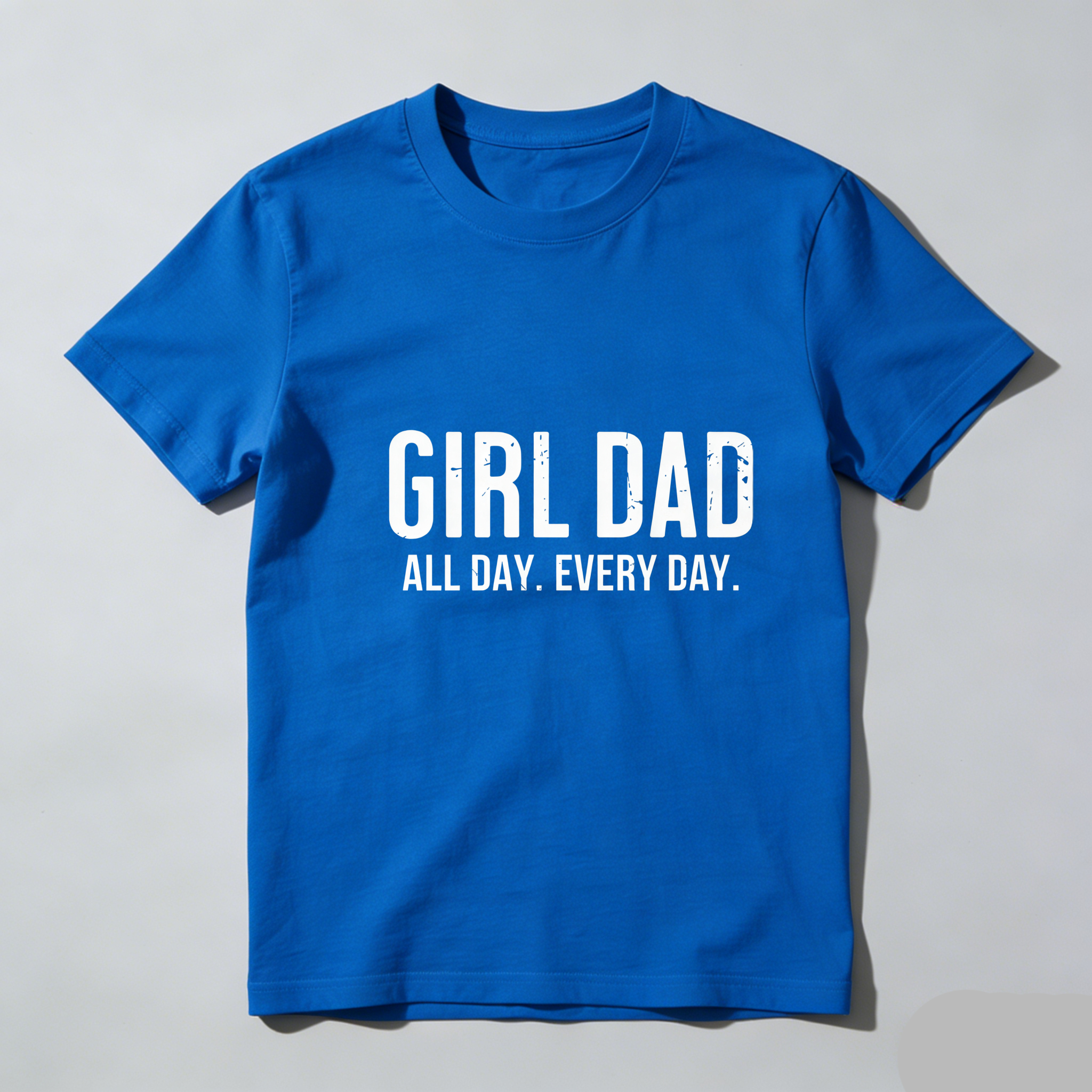 TEECURENT Girl Dad All Day Every Day Pure Cotton Short Sleeve T-Shirt-TeeCurent