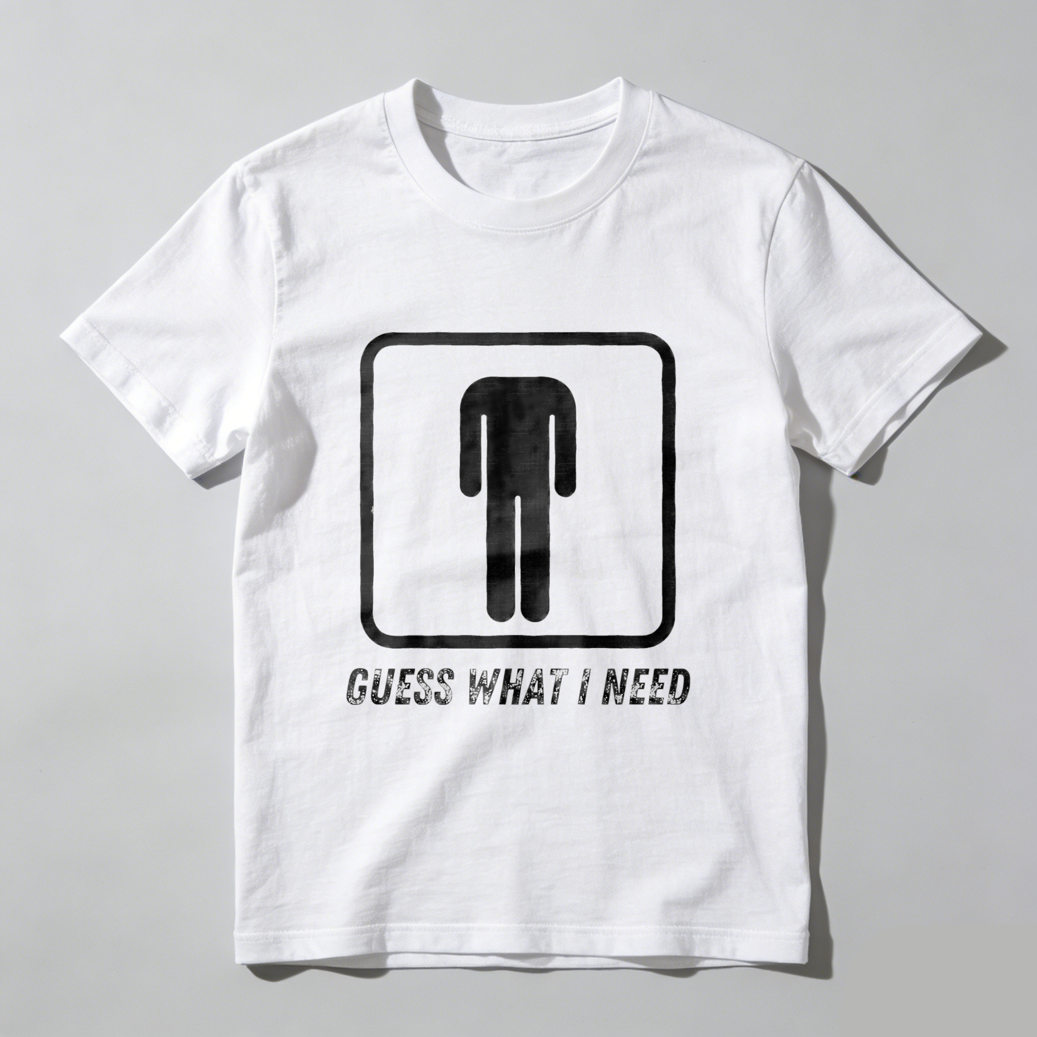 Casual, Men's T-Shirt, Guess What I Need With Toilet Symbol, Everyday Wear, Gift For Him