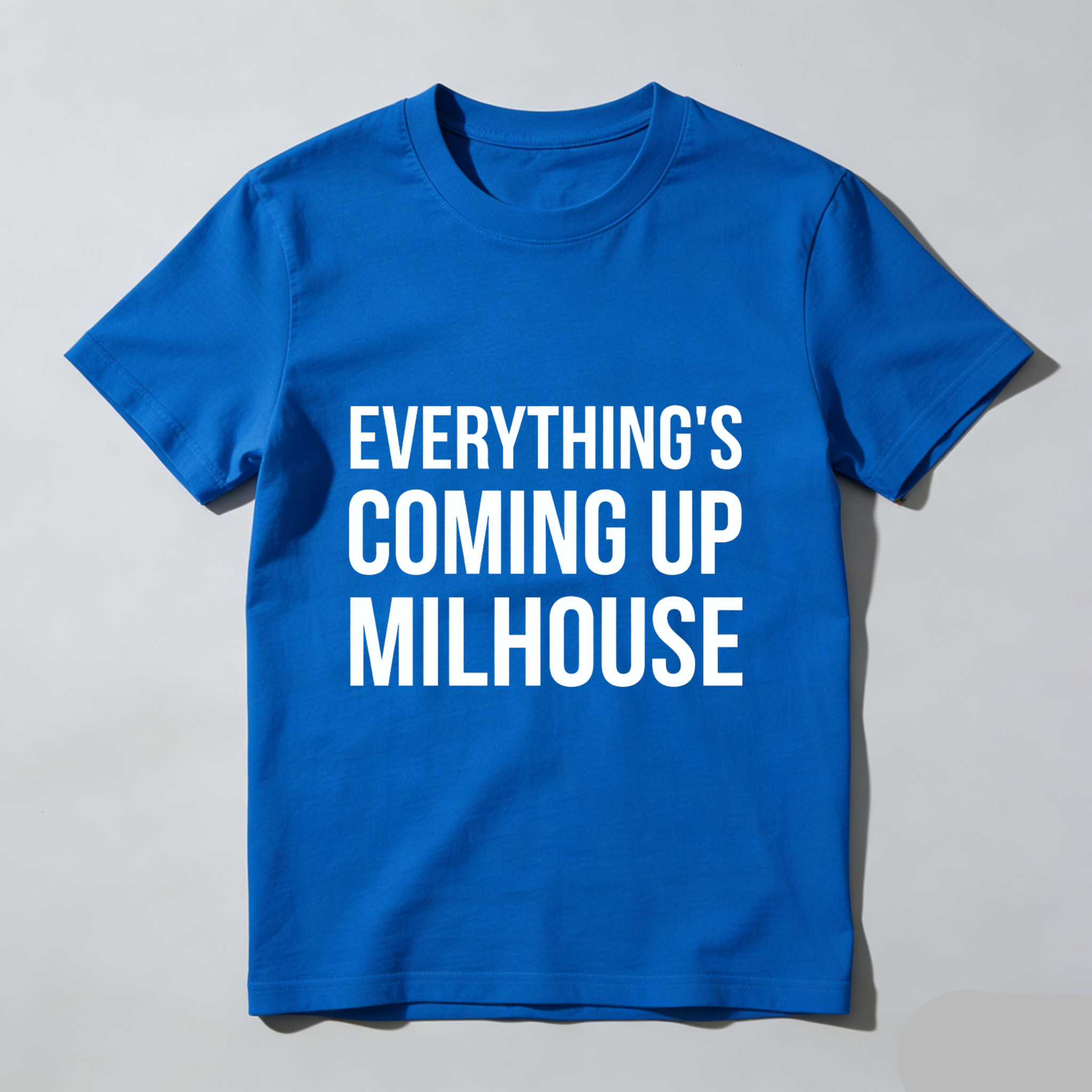 TEECURENT Everything's Coming Up Milhouse T Shirt Simpsons Quote Black Cotton Men Women Unisex Casual Wear