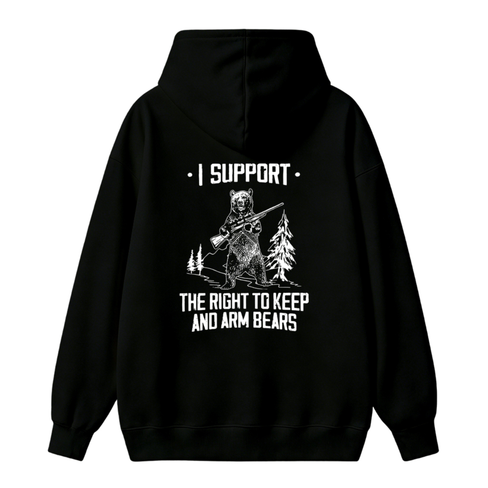 I Support The Right To Keep And Arm Bears Funny Graphic Unisex Classic Hoodie