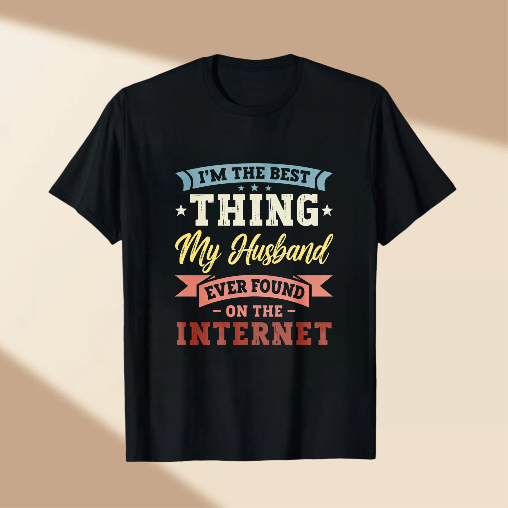 TEECURENT Im The Best Thing My Husband Ever Found On The Internet T Shirt WOMEN
