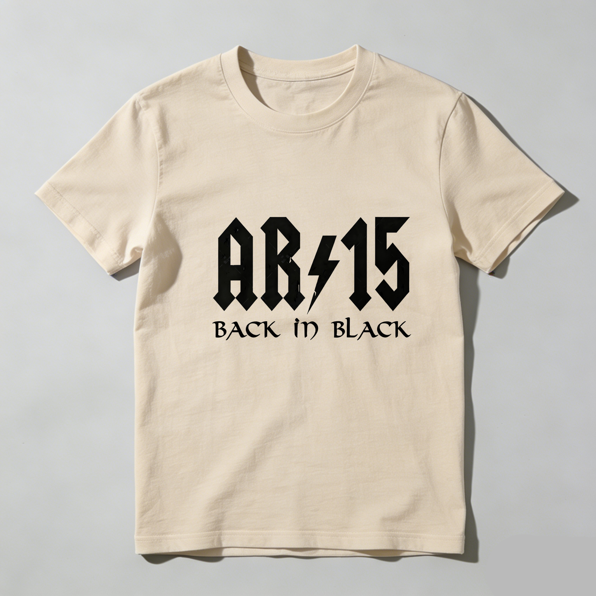 TEECURENT Ar15 Back In Black Pure Cotton Short Sleeve T Shirt-TeeCurent