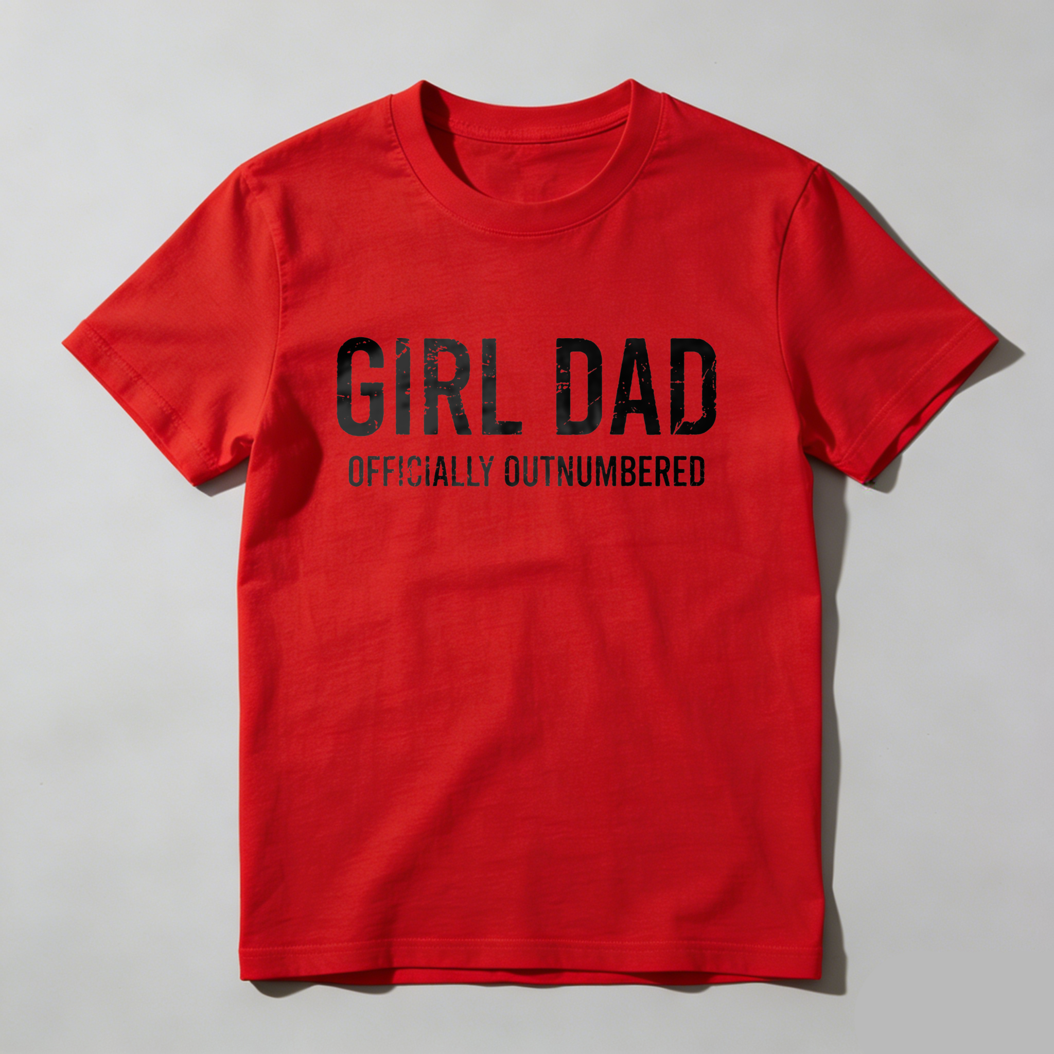 Girl Dad Officially Outnumbered T Shirt Made In Usa