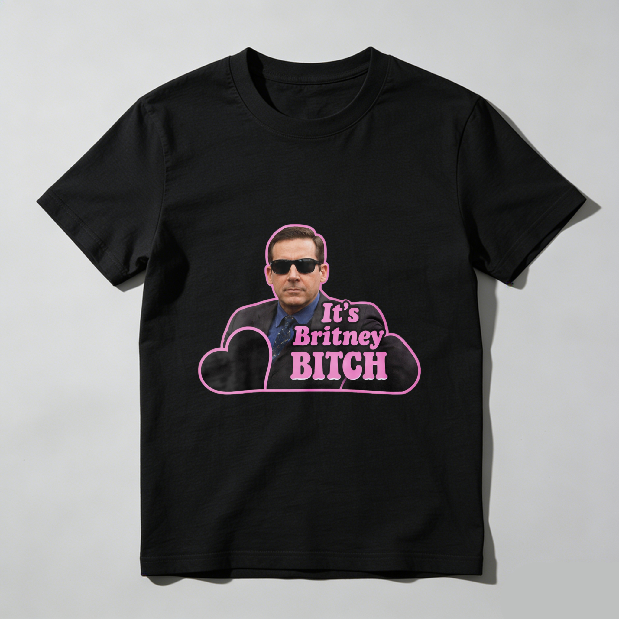 TEECURENT Its Britney Bitch Michael Scott T Shirt Funny Office Space Pop Culture Quote Men Women Unisex Black Cotton Tee Shirt