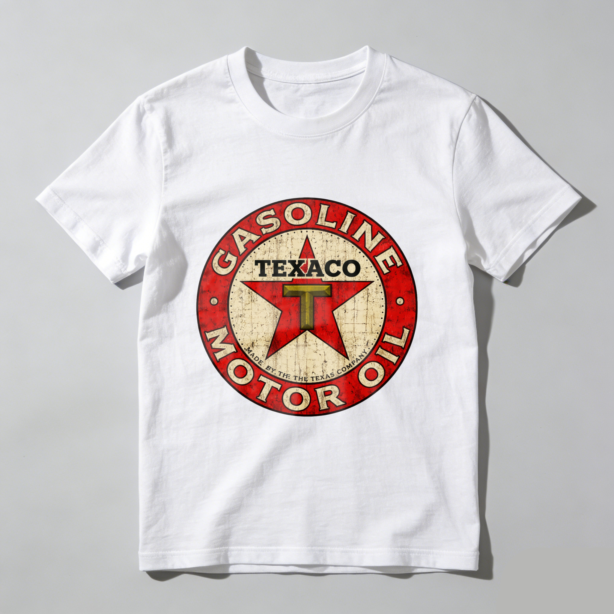 Texaco Gasoline Motor Oil Vintage Logo T Shirt Classic Retro Design Black Cotton Tee Men Women Unisex Apparel