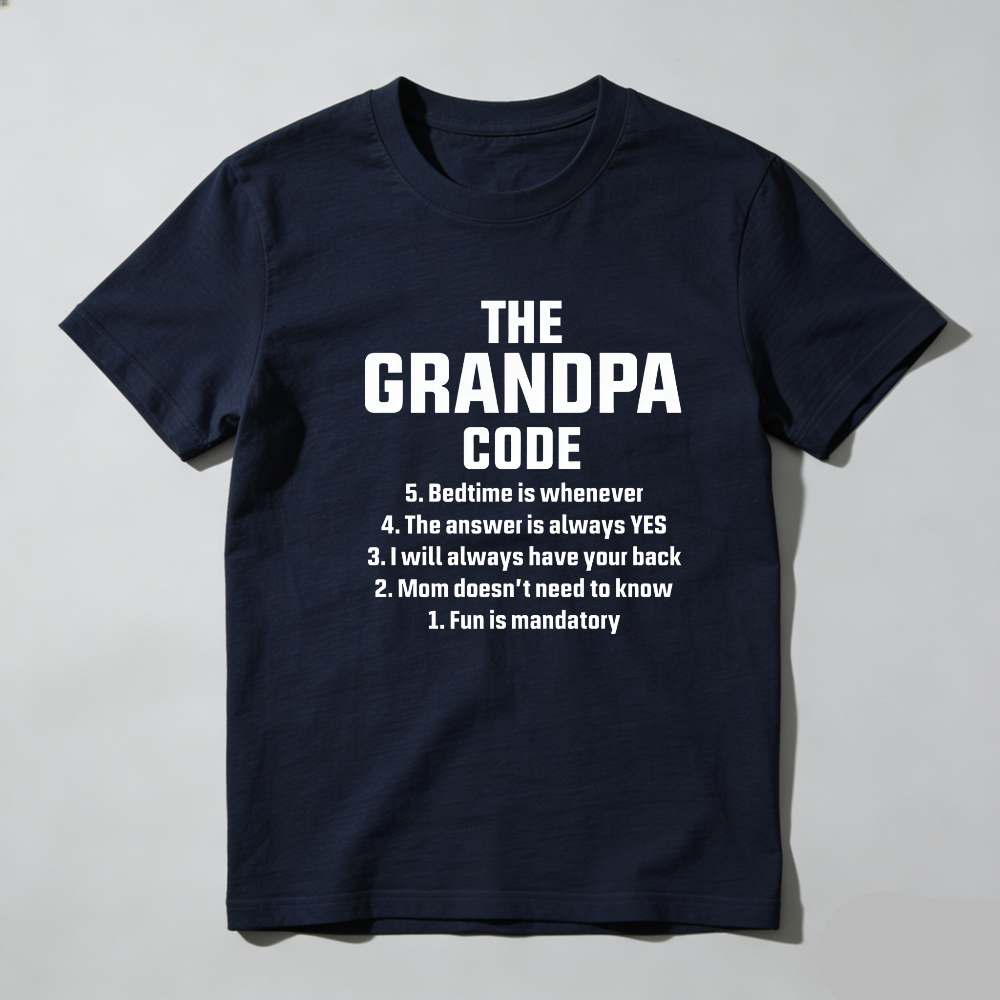 TEECURENT The Grandpa Code Fun Mandatory Yes Always Pure Cotton Short Sleeve T-Shirt-TeeCurent