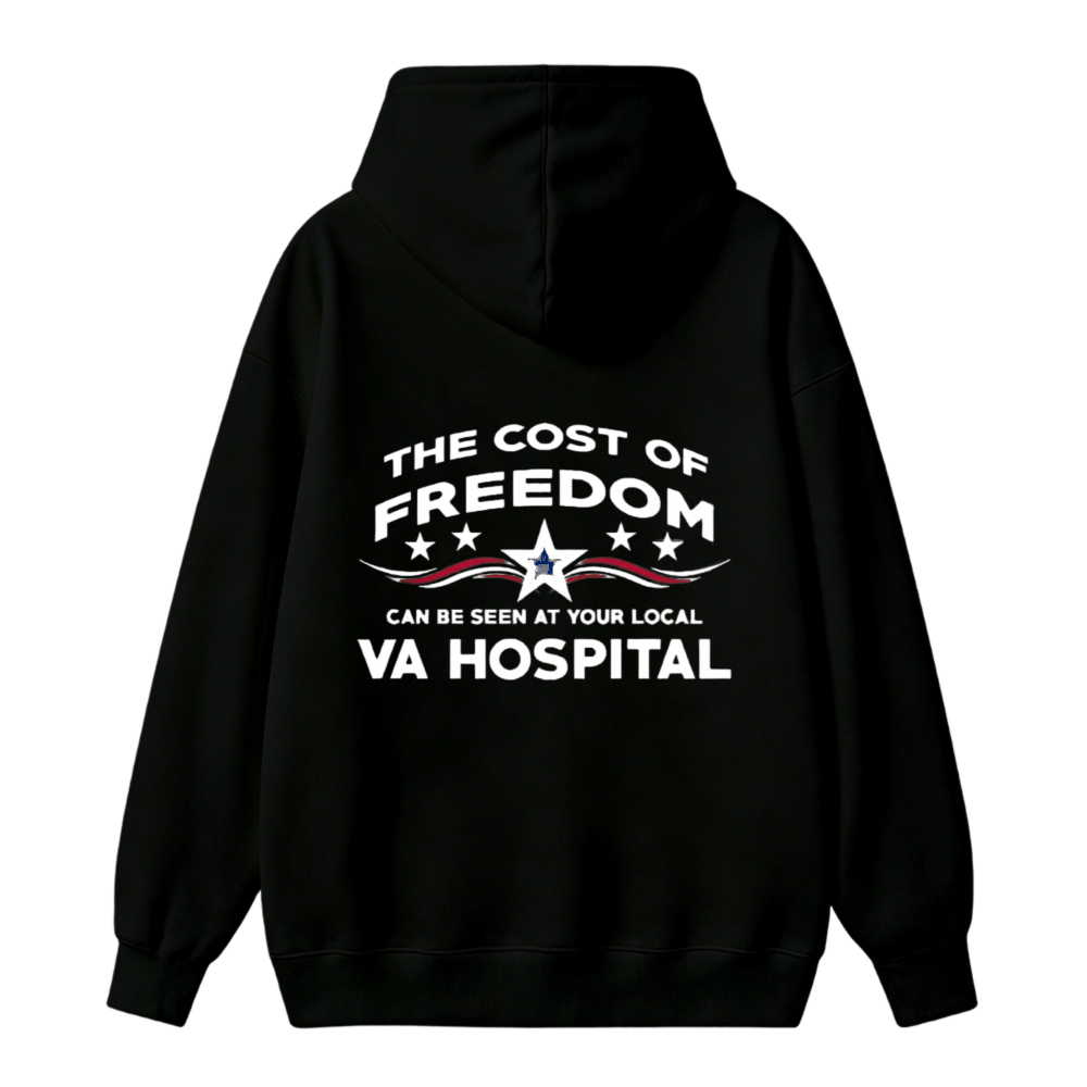 The Cost Of Freedom Va Hospital Patriotic Star Unisex Classic Hoodie