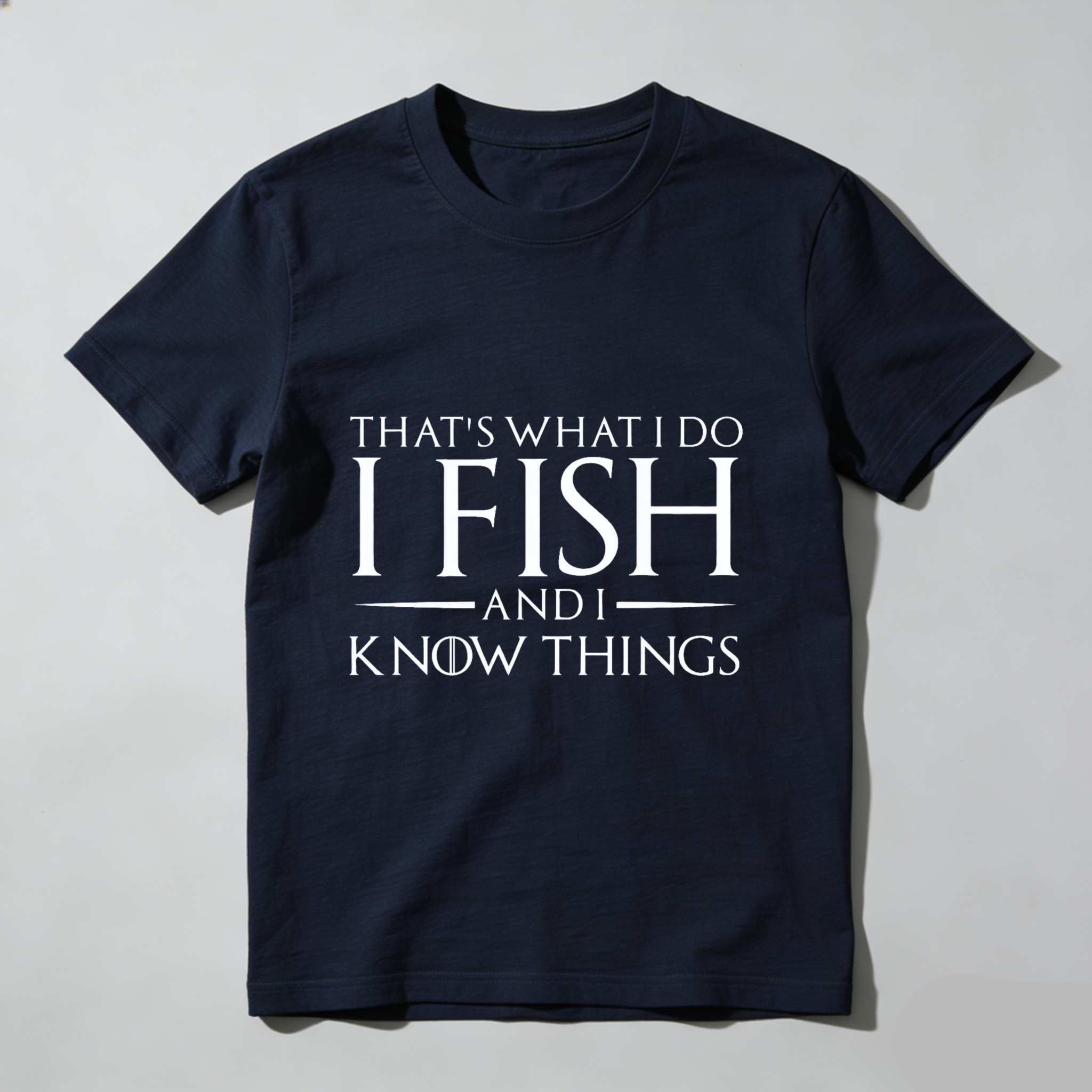 TEECURENT That's What I Do I Fish And I Know Things T Shirt Fishing Lover Gift Humor Saying Apparel WOMEN