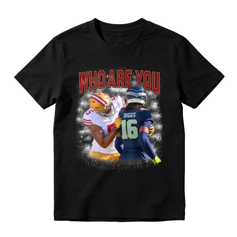 Who Are You Diggs Number 16 Football Player Graphic T-shirt