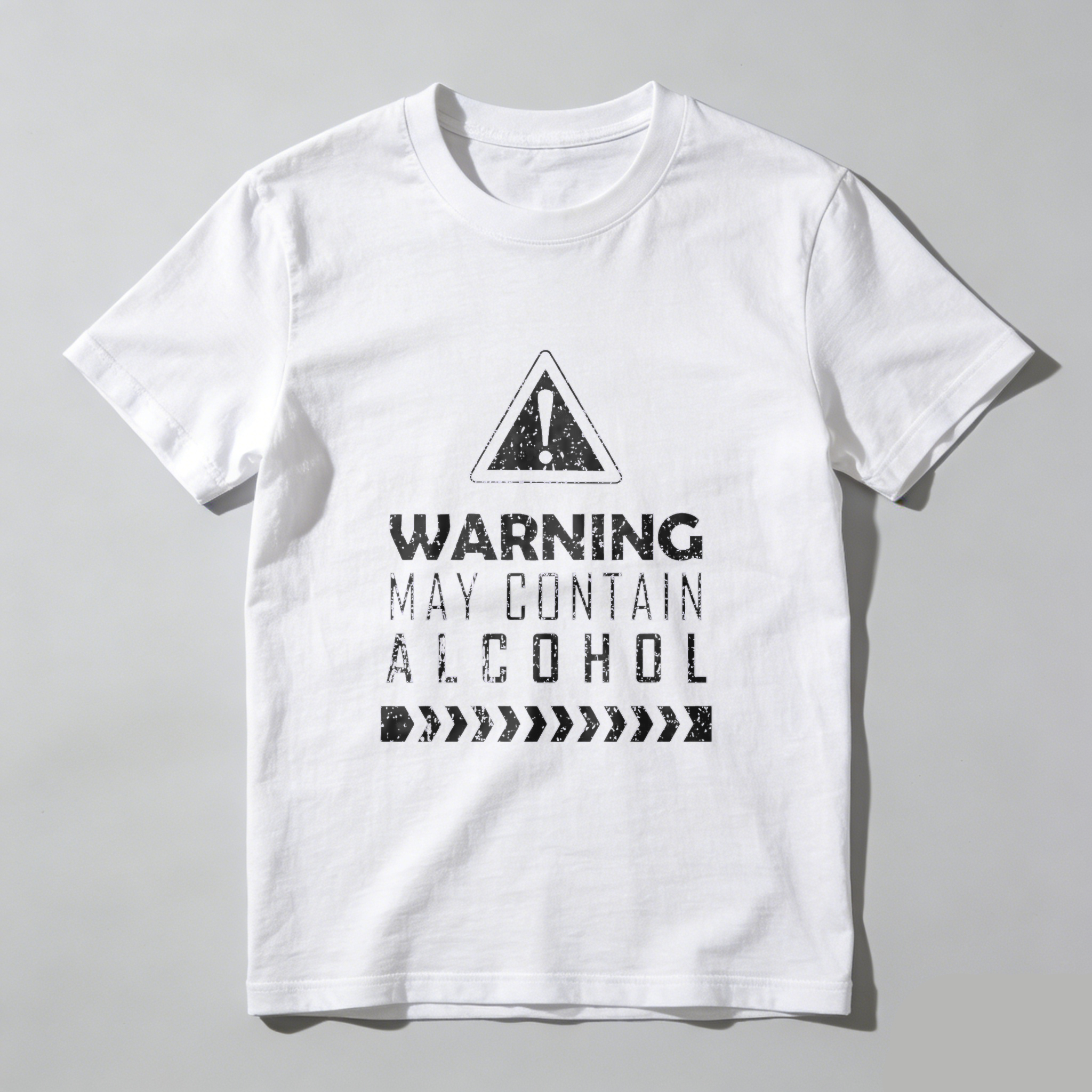 TEECURENT Warning May Contain Alcohol T-Shirt Humor Gift For Drinkers Fun Statement Shirt WOMEN