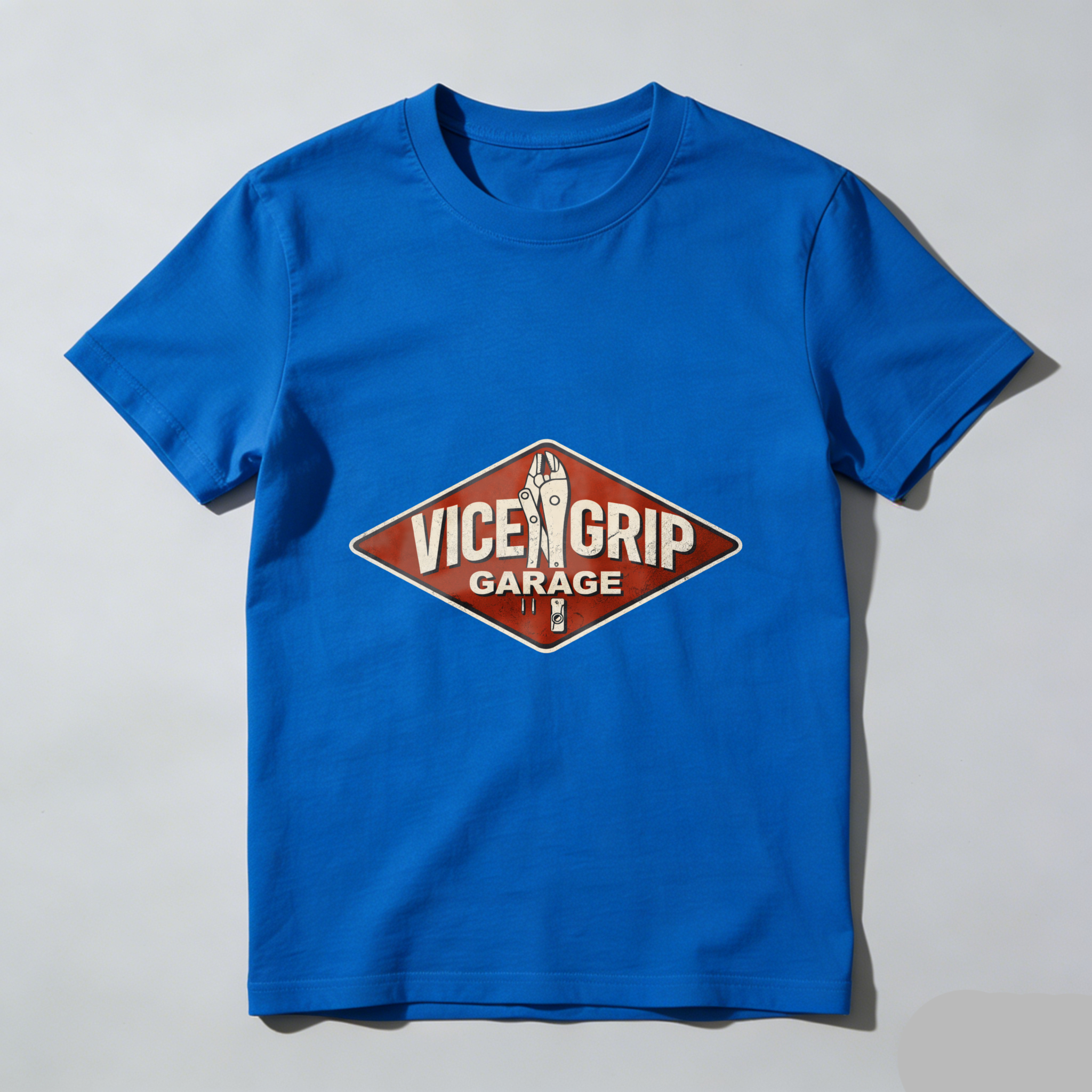 Vice Grip Garage T Shirt Classic Black Men's Crewneck Tee With Diamond Logo Design For Mechanics And Automotive Enthusiasts