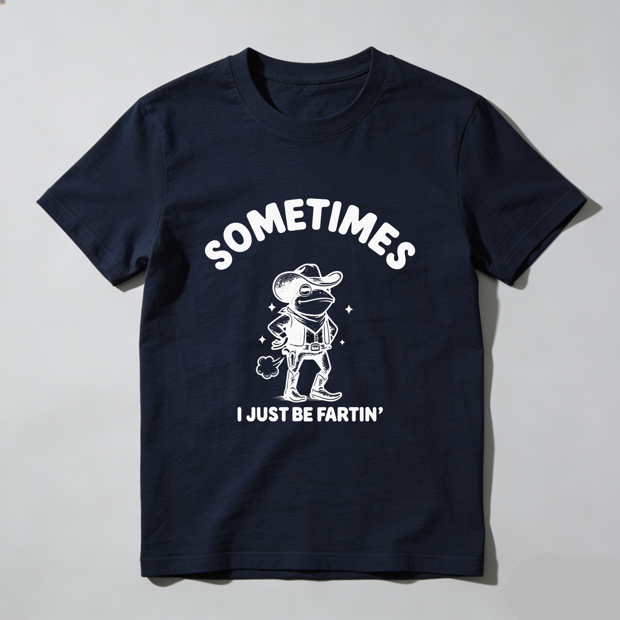 Casual, Men's T-Shirt, Funny Cow Pattern With Text, Everyday Wear, Gift For Friends