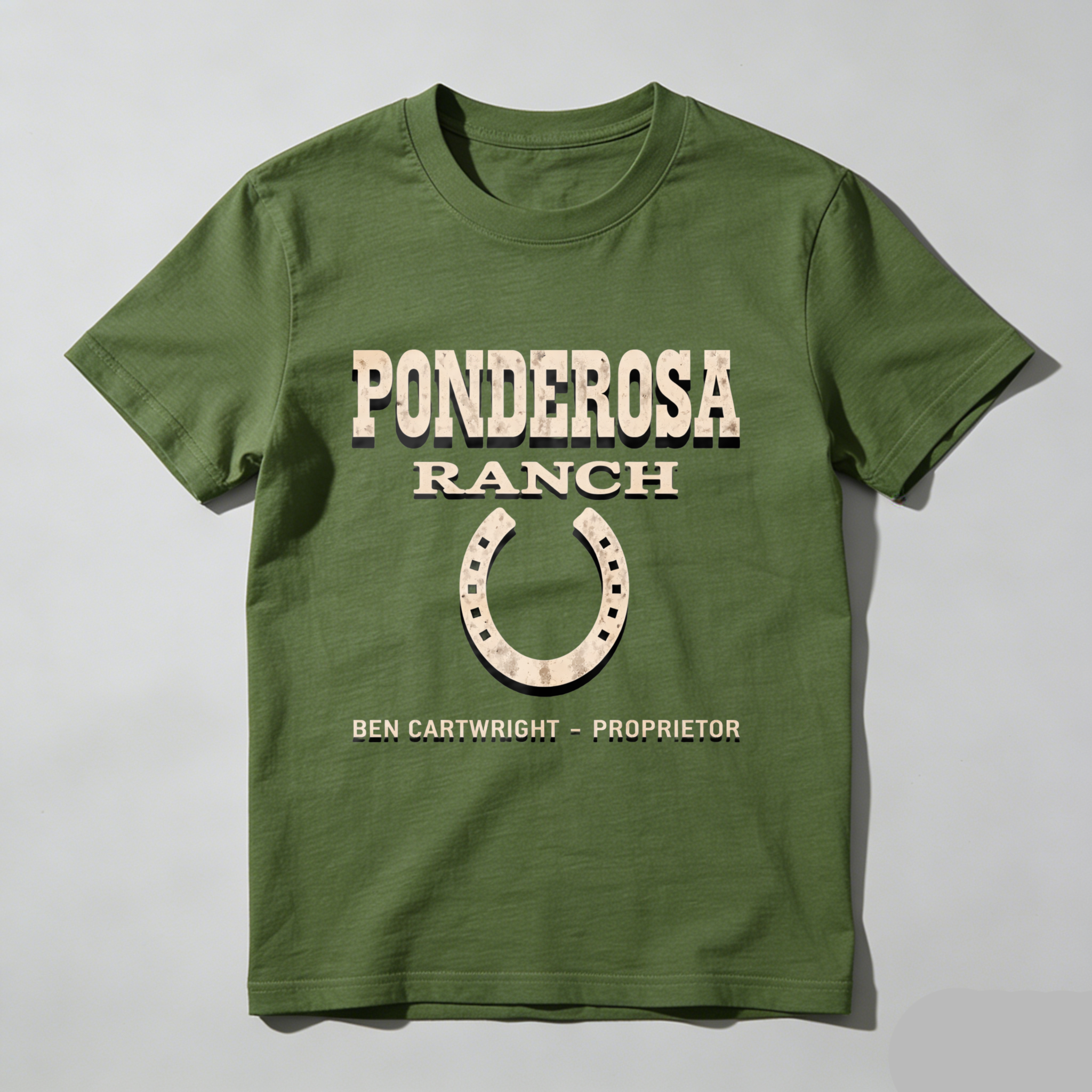 TEECURENT Ponderosa Ranch Ben Cartwright Proprietor Western T-Shirt