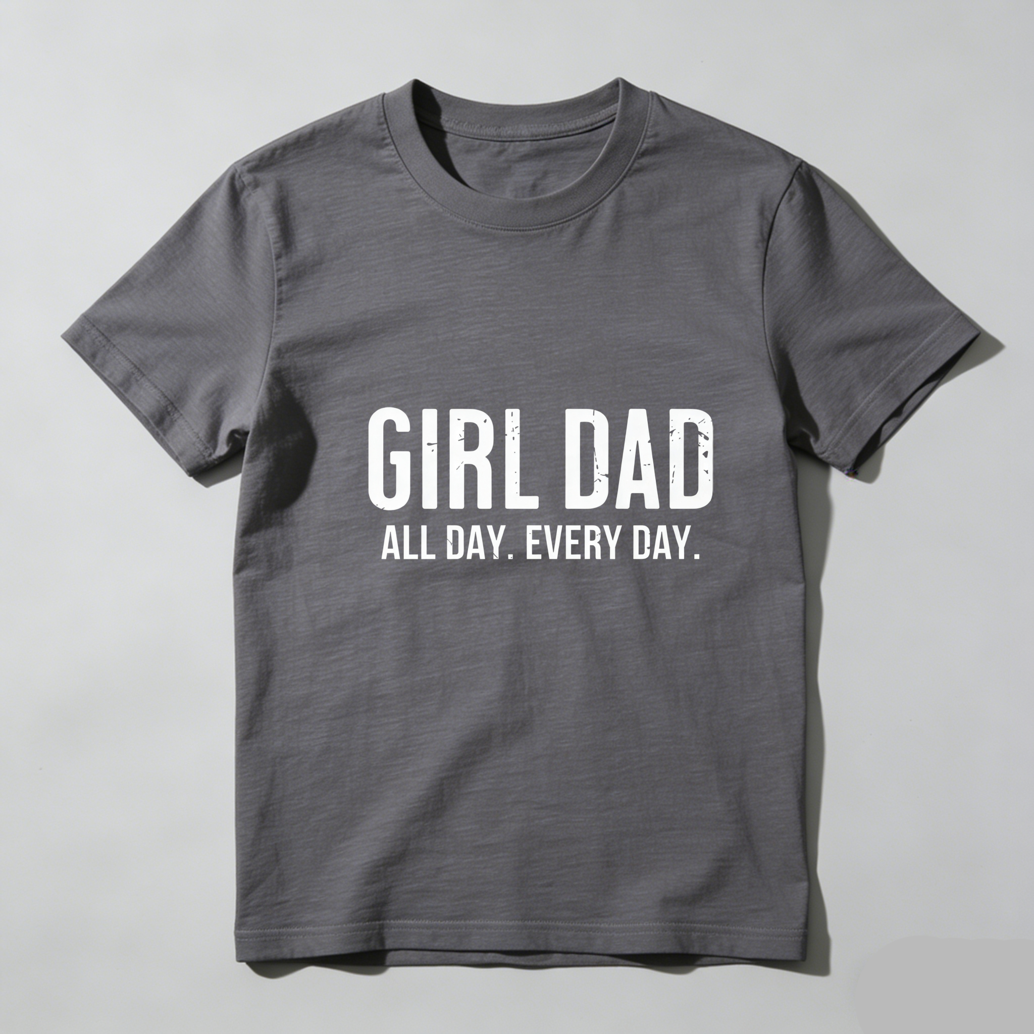 TEECURENT Girl Dad All Day Every Day Pure Cotton Short Sleeve T-Shirt-TeeCurent
