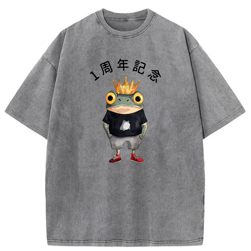 Frog With Crown And Red Shoes tshirt 100% cotton