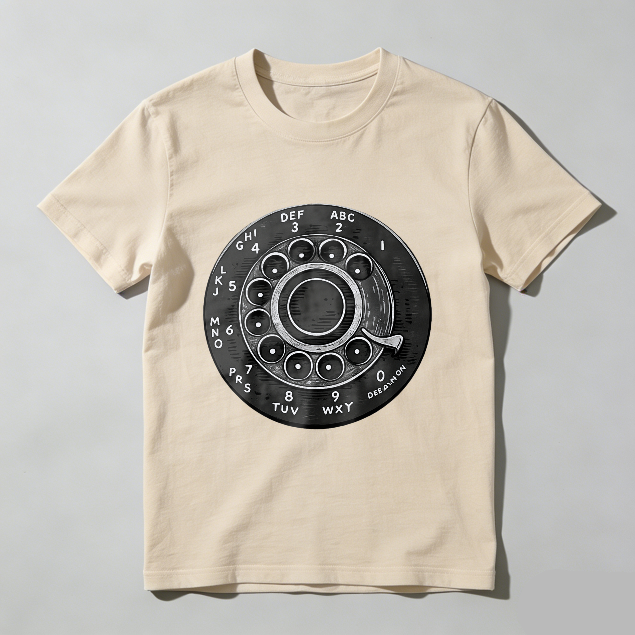 Retro Rotary Dial Phone T-Shirt Vintage Telephone Design Made In Usa Black Unisex Shirt