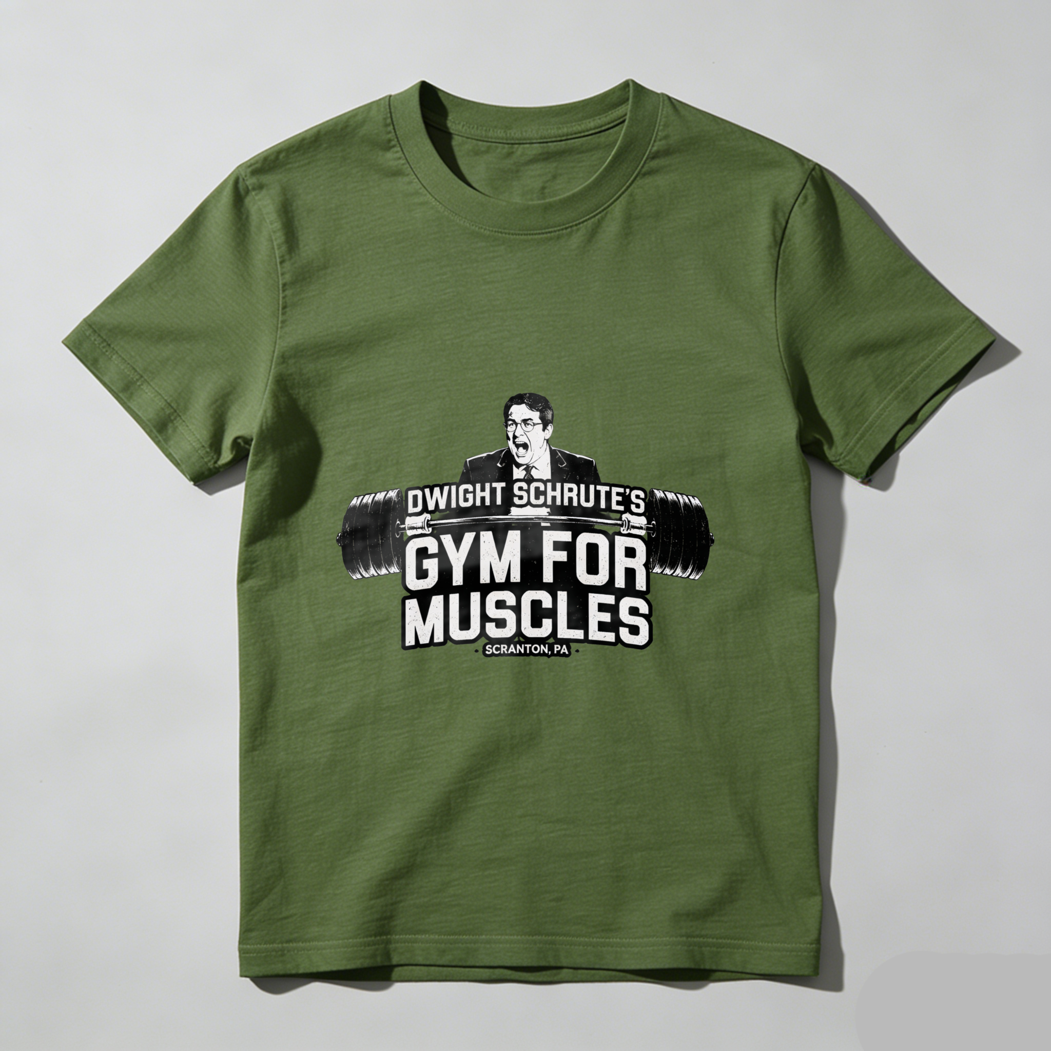 TEECURENT Dwight Schrutes Gym For Muscles T Shirt The Office Inspired Black Cotton Tee Shirt Men Women Unisex Gift Idea