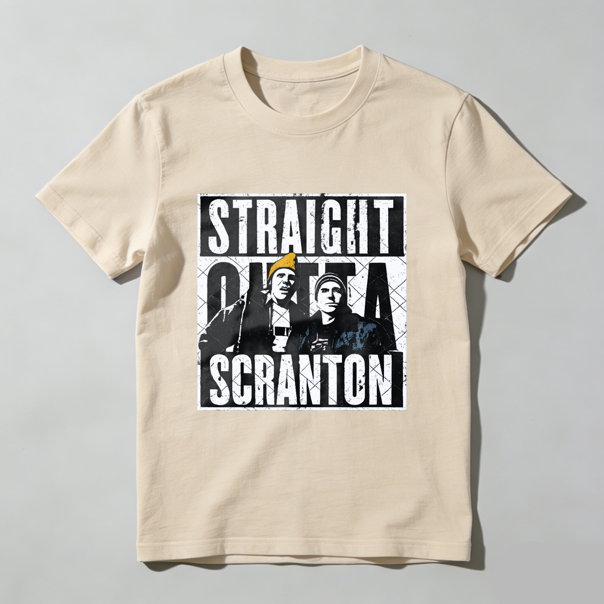 TEECURENT Straight Outta Scranton The Office T Shirt Men Women Unisex Black Comedy Drama TV Show Fan Gift Apparel
